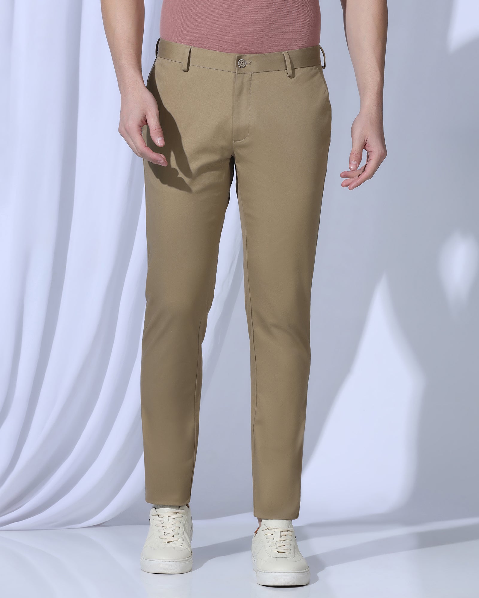 Slim Fit B-91 Casual Khaki Solid Khakis - Martin