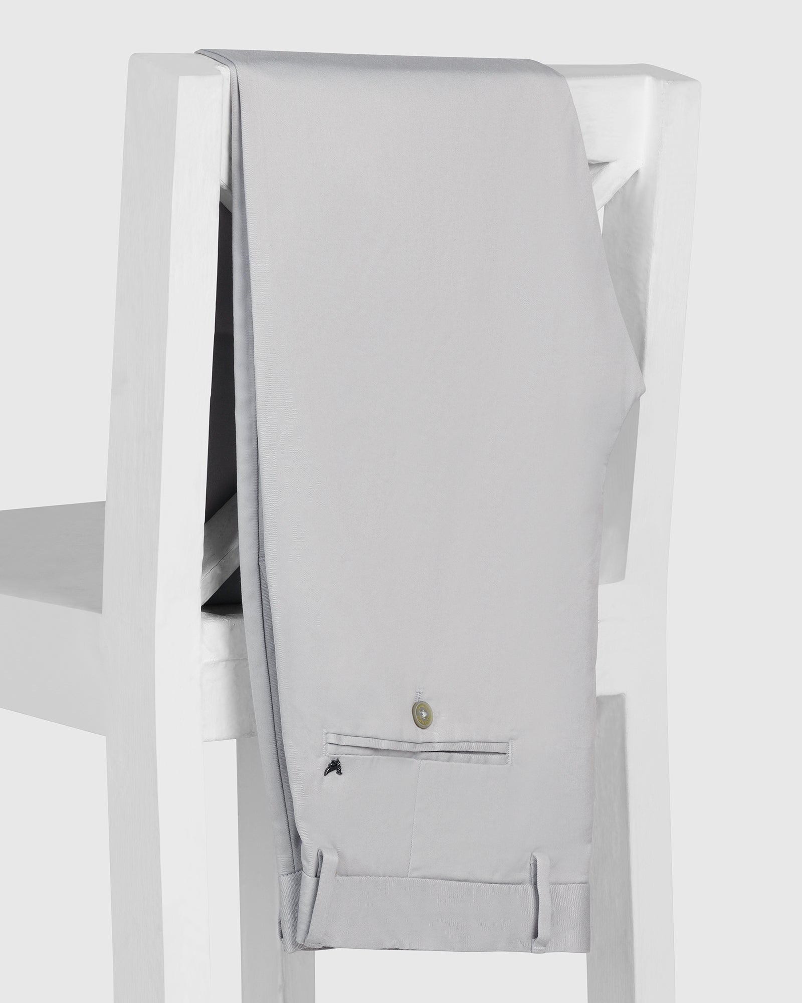 Slim Fit B-91 Casual Light Grey Solid Khakis - Martin