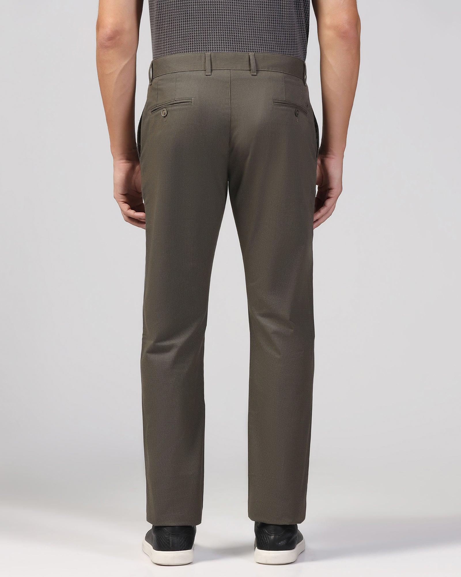 Slim Fit B-91 Casual Olive Printed Khakis - Bai