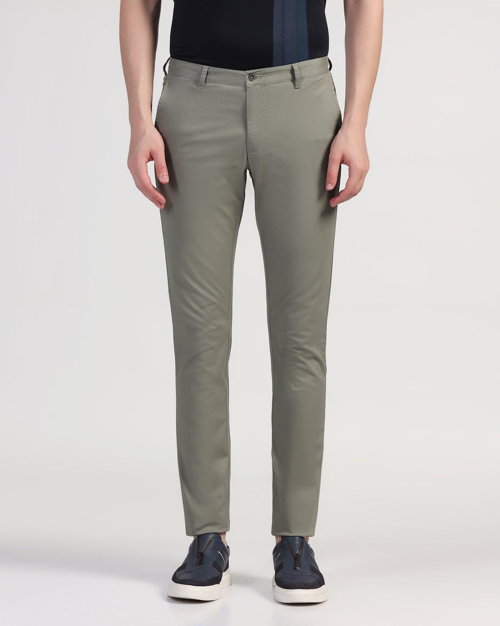 Slim Fit B-91 Casual Olive Solid Khaki - Lab - Blackberrys