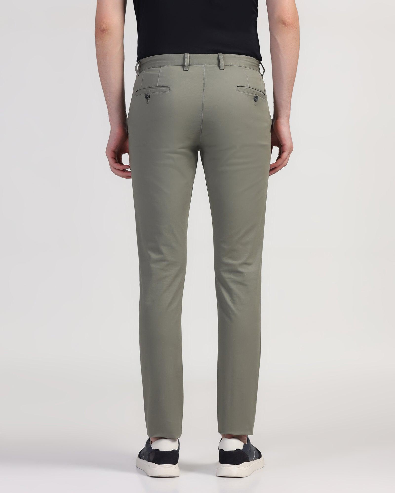 Slim Fit B-91 Casual Olive Solid Khaki - Lab - Blackberrys