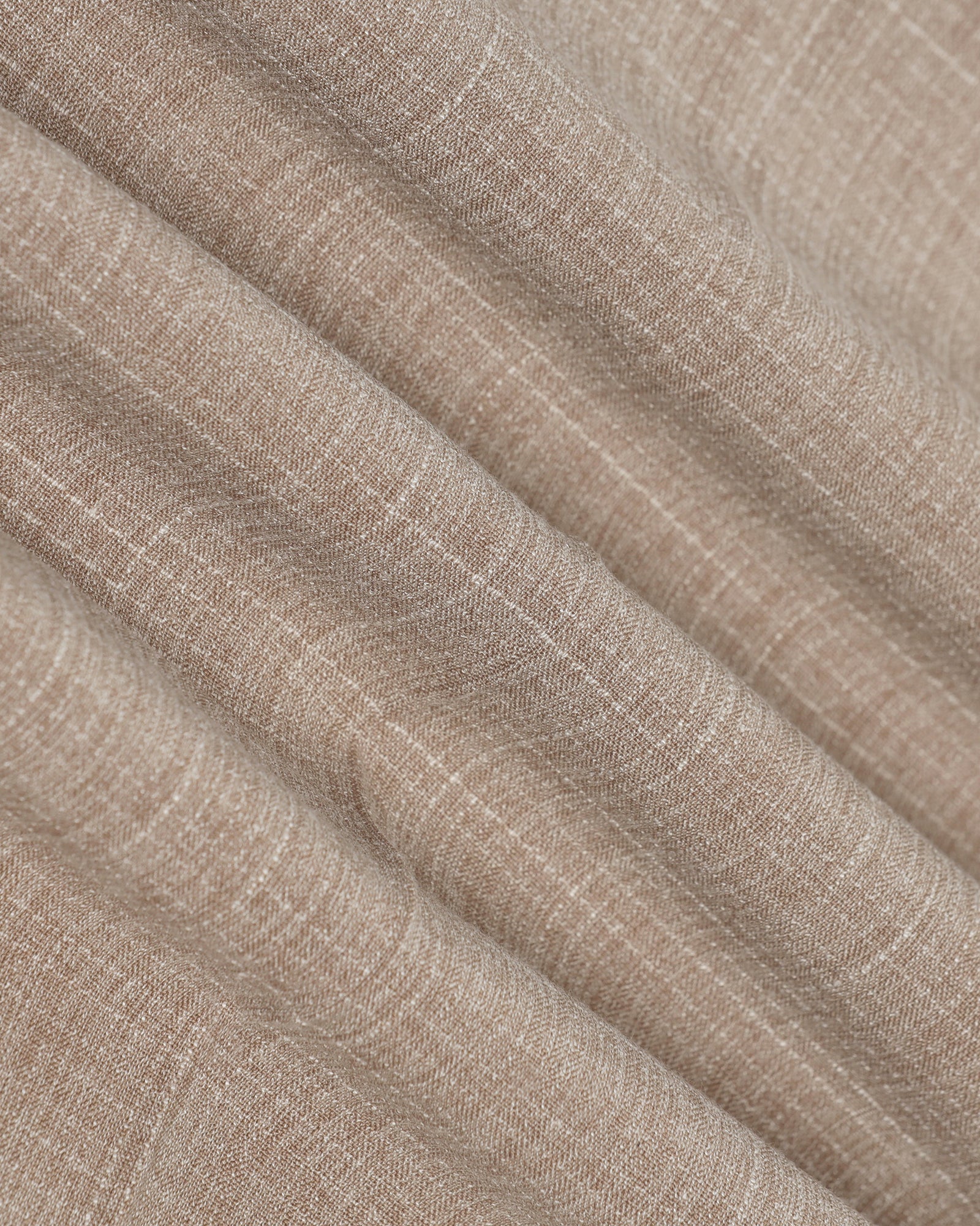 Slim Fit B-91 Formal Beige Textured Trouser - Tumi