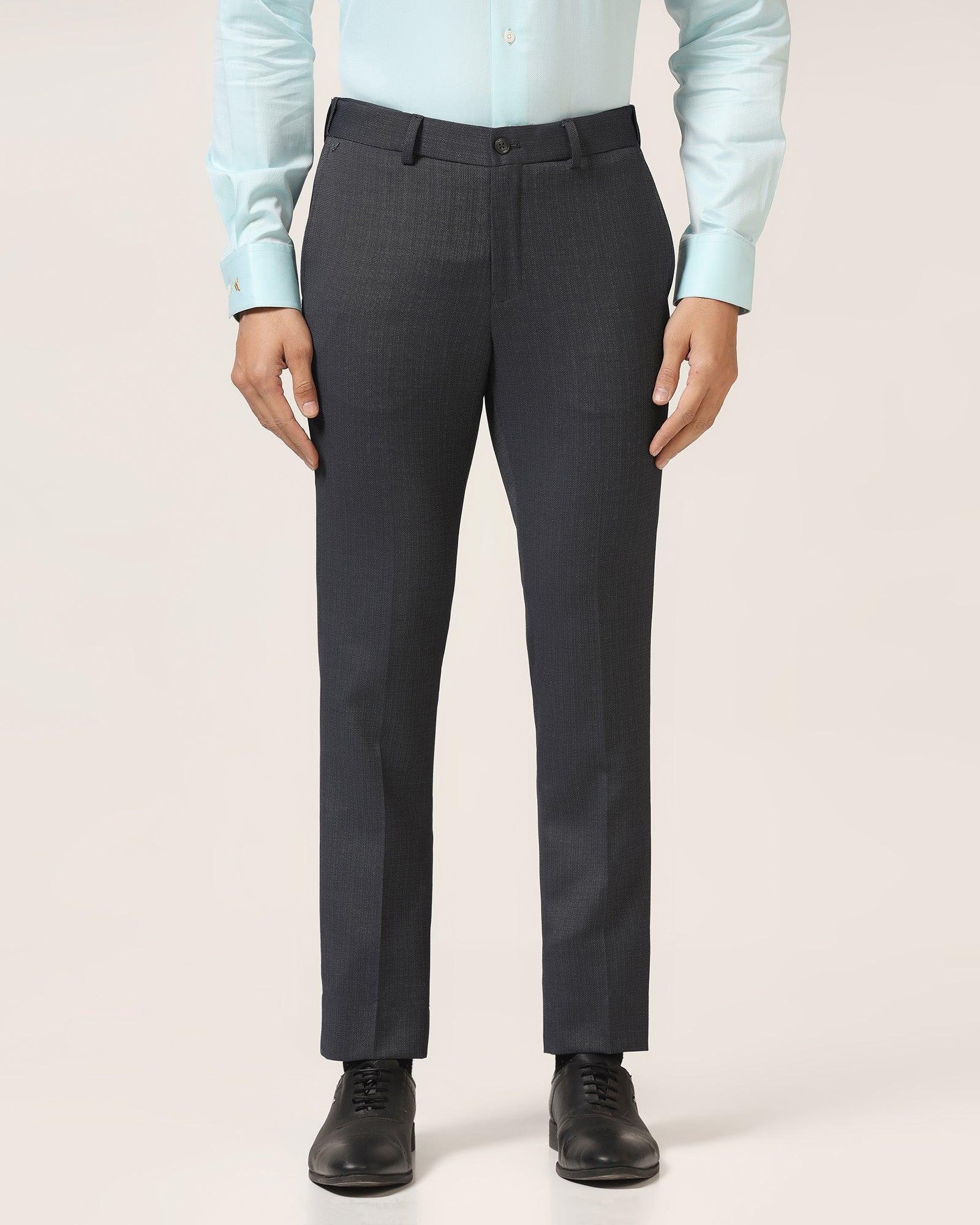 Slim Fit B-91 Formal Black Textured Trouser - Bandit - Blackberrys