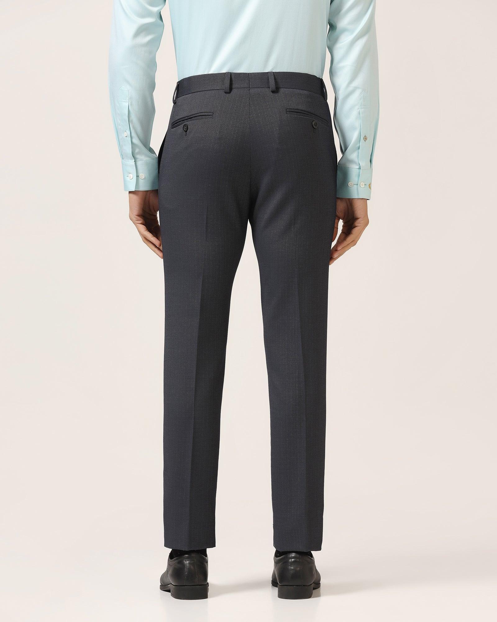 Slim Fit B-91 Formal Black Textured Trouser - Bandit - Blackberrys