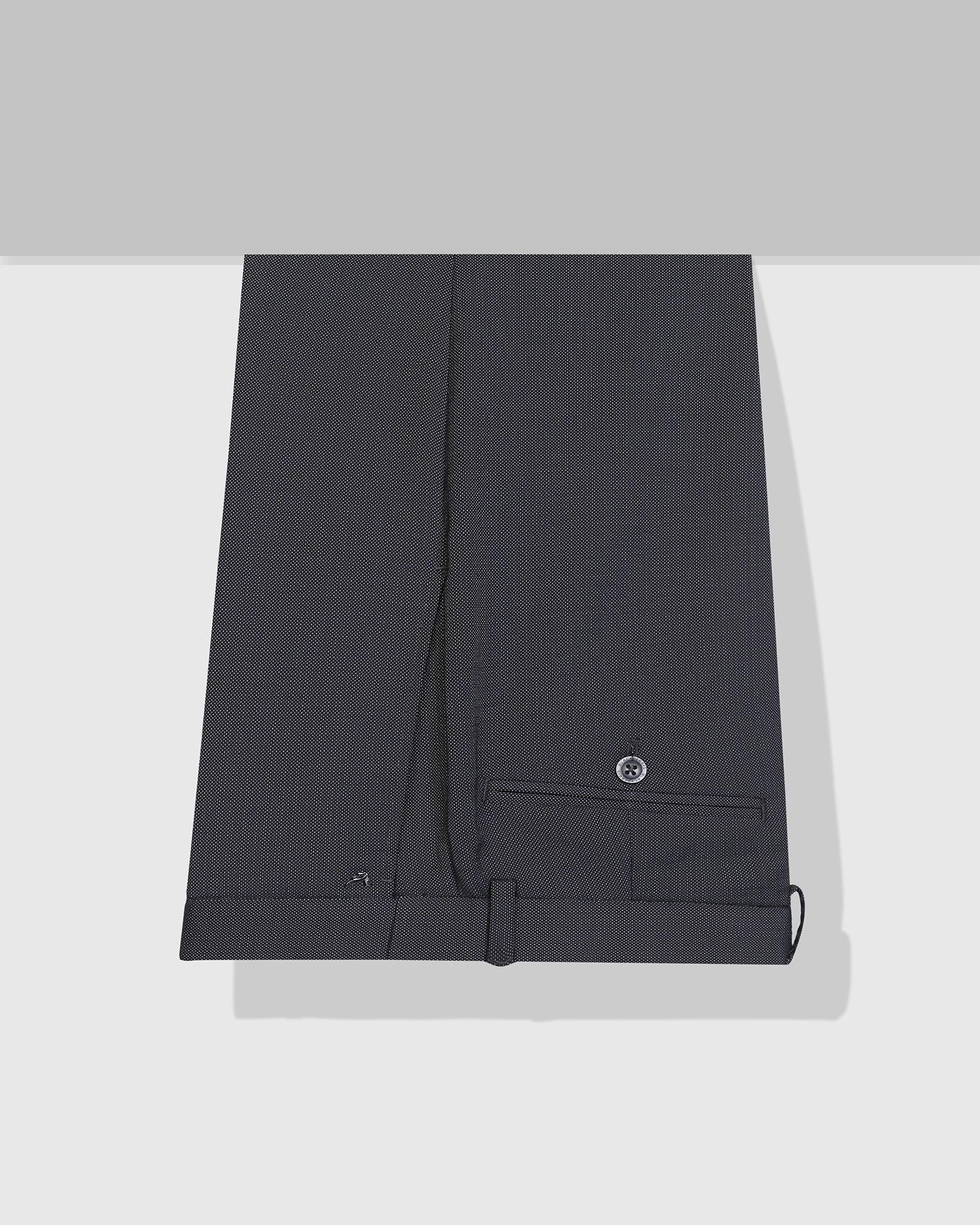 Slim Fit B-91 Formal Black Textured Trouser - Bandit - Blackberrys