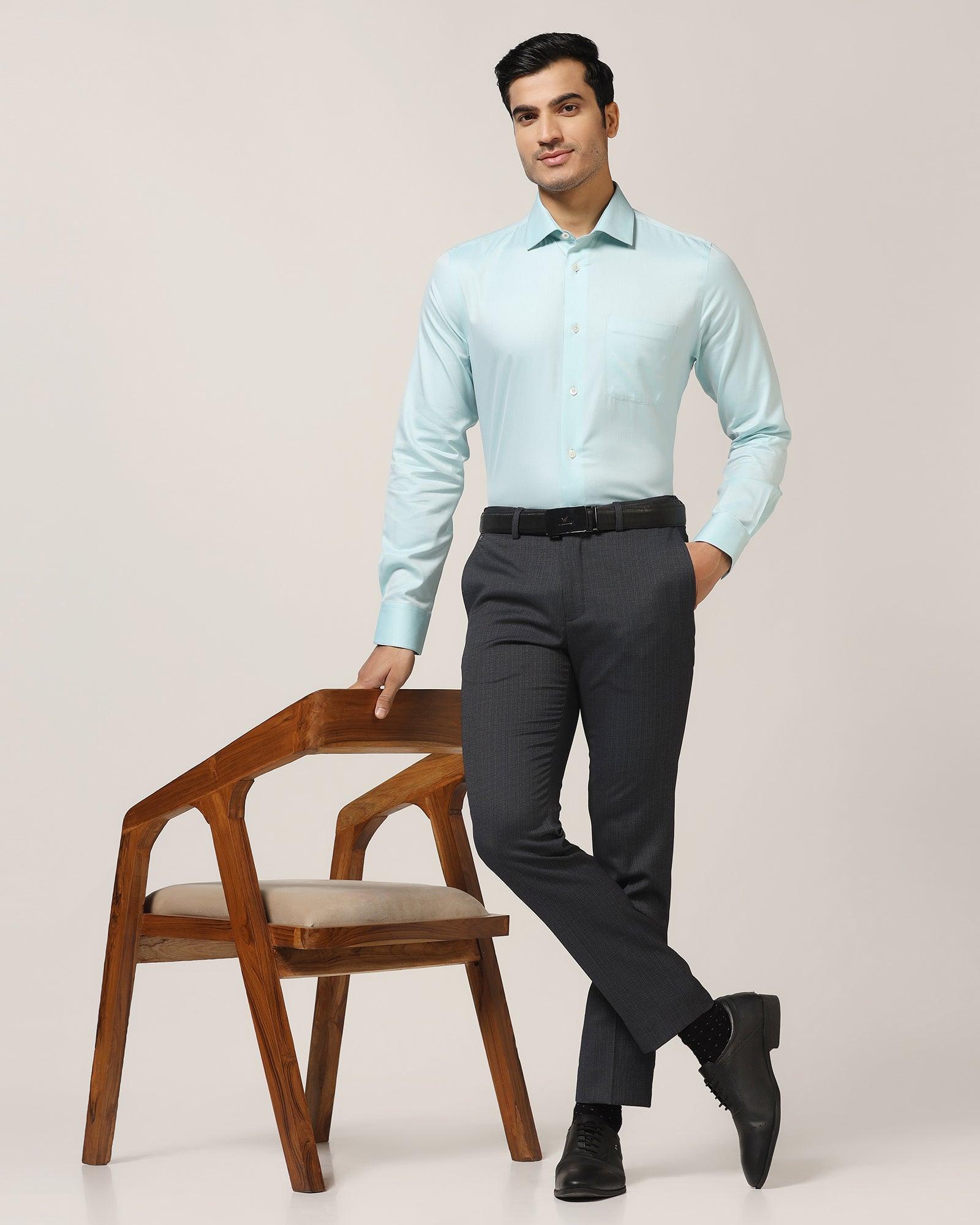 Slim Fit B-91 Formal Black Textured Trouser - Bandit - Blackberrys