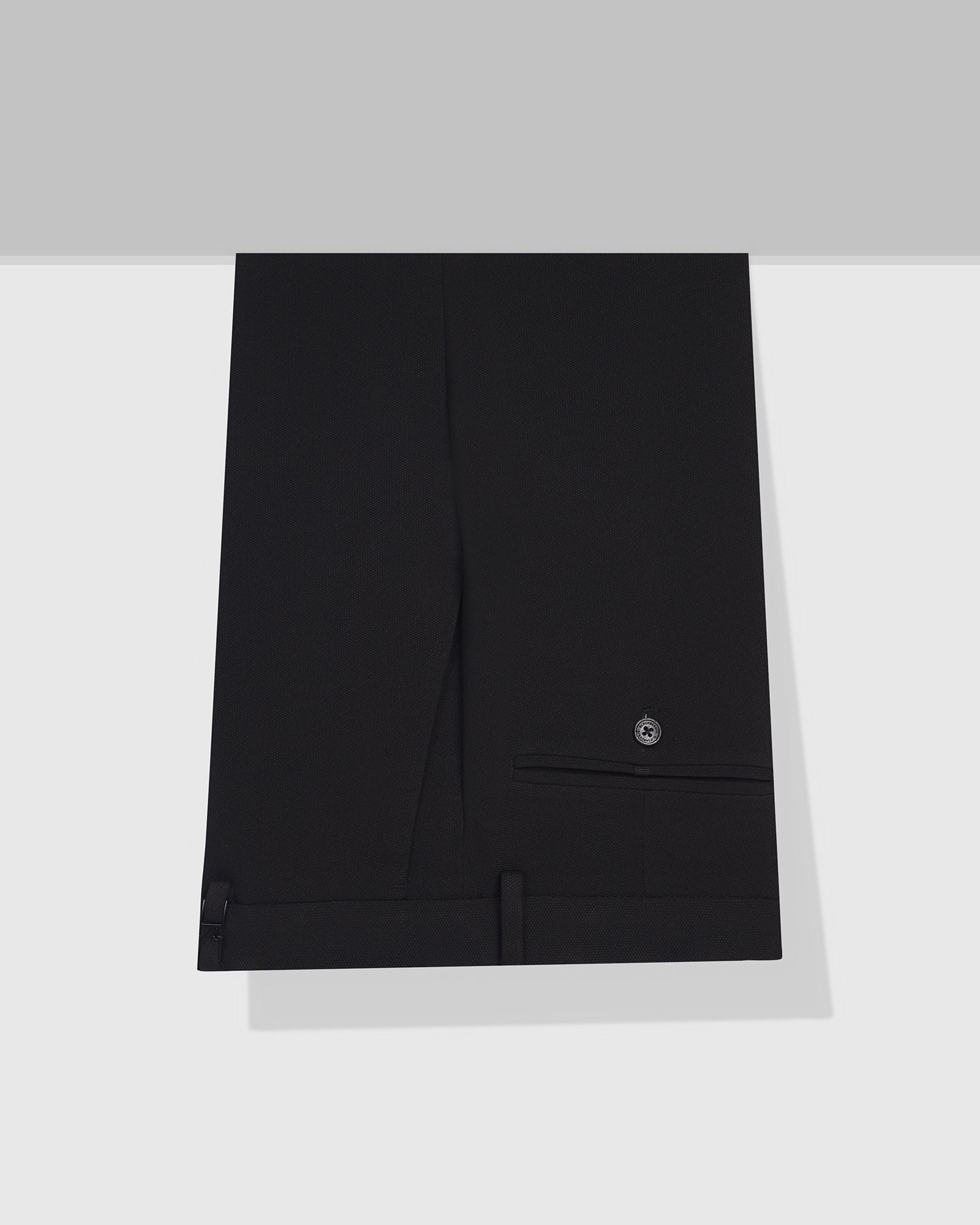 Slim Fit B-91 Formal Black Textured Trouser - Davidoff
