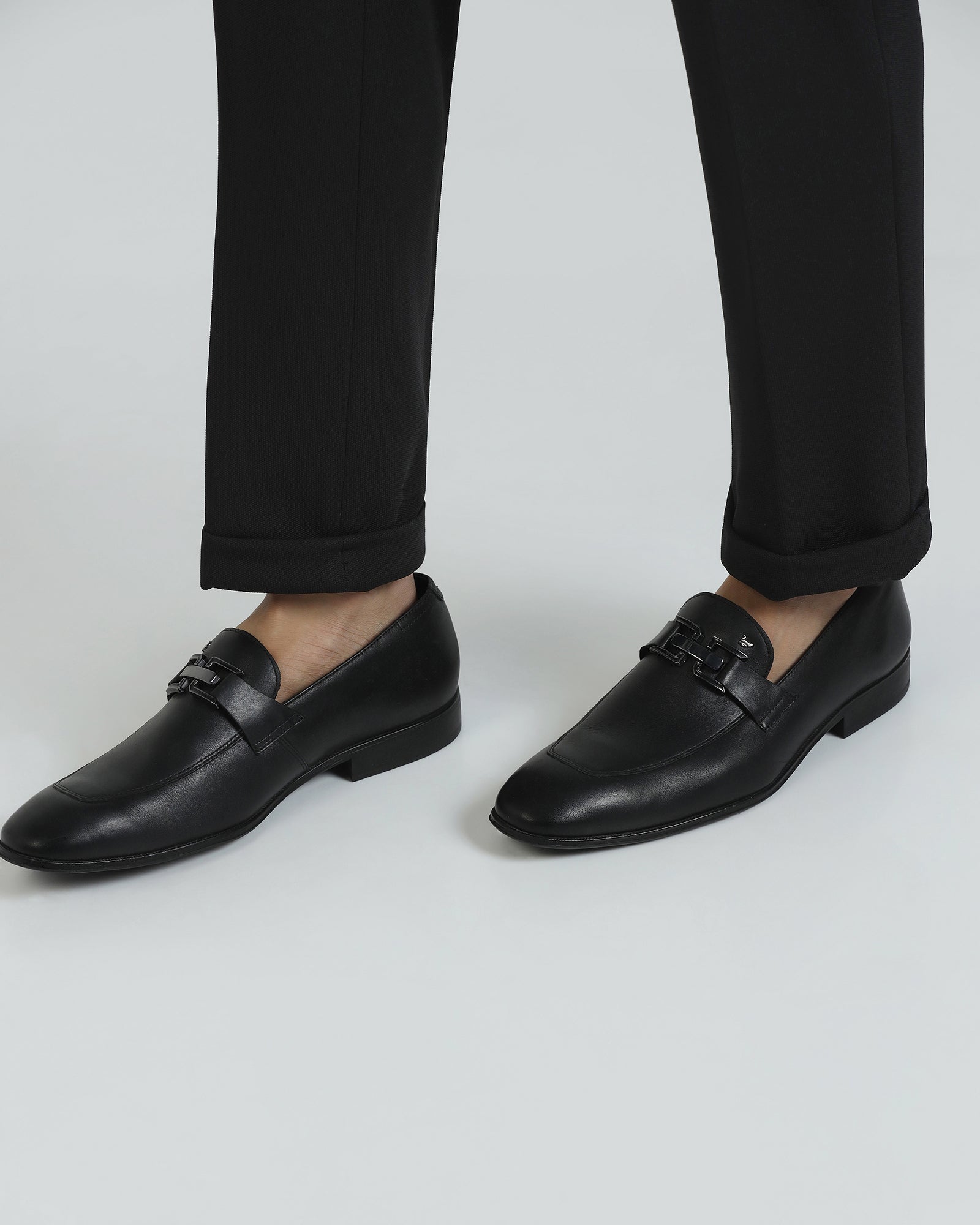 Slim Fit B-91 Formal Black Textured Trouser - Davidoff