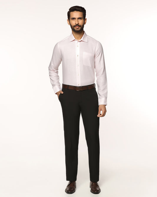 Slim Fit B-91 Formal Black Textured Trouser - Tumi