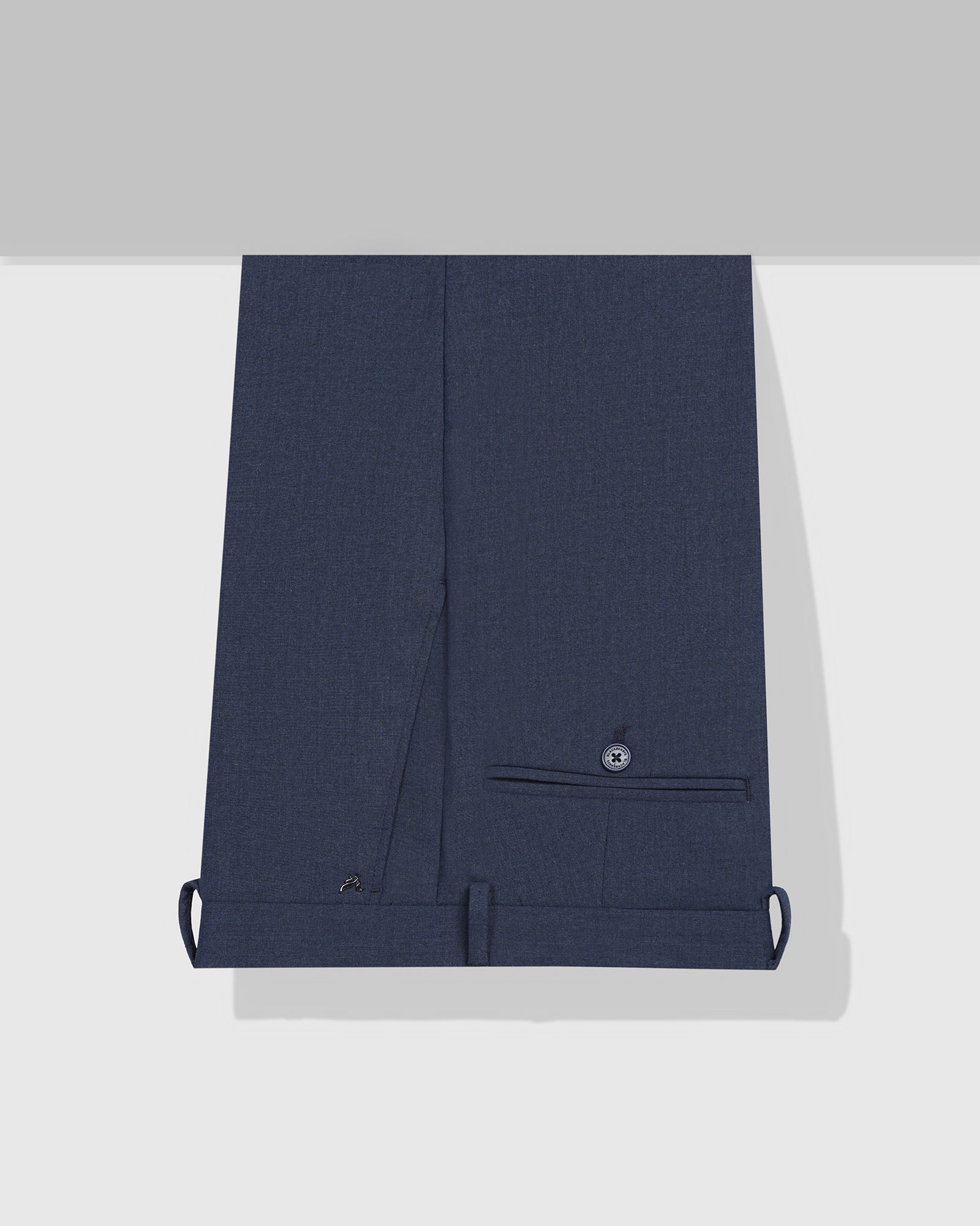 Slim Fit B-91 Formal Blue Solid Trouser - Jonny
