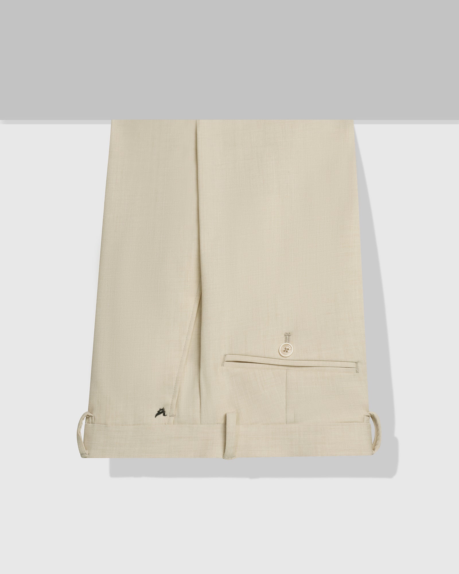 Slim Fit B-91 Formal Cream Solid Trouser - Jonny