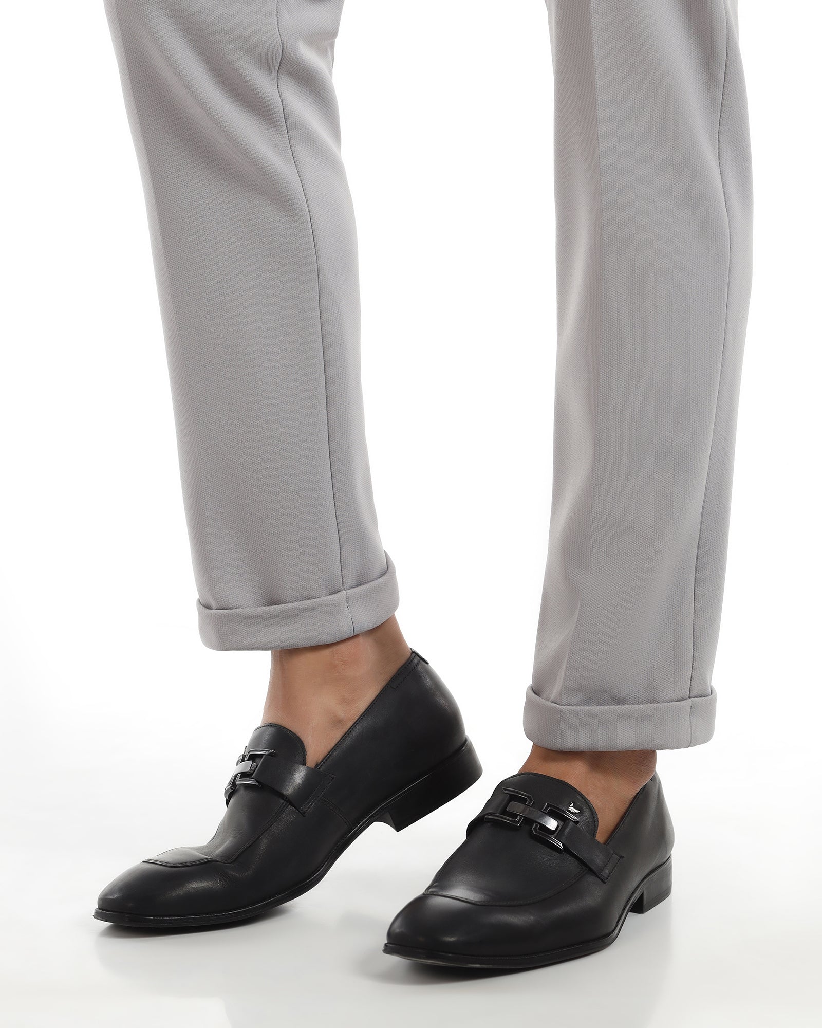 Slim Fit B-91 Formal Grey Textured Trouser - Davidoff