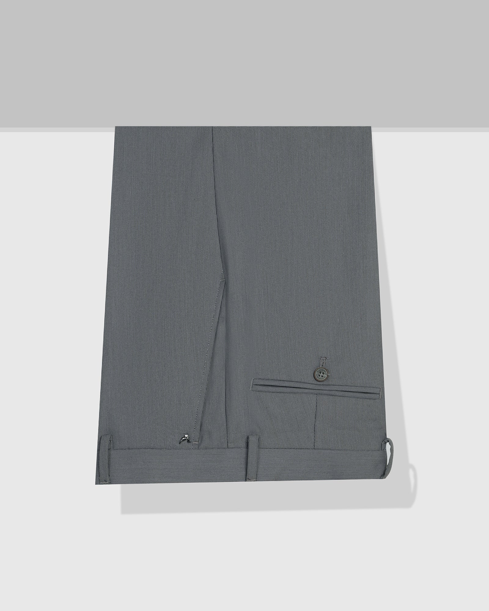 Slim Fit B-91 Formal Grey Textured Trouser - Fendi