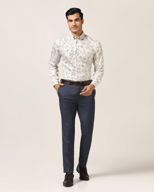 Slim Fit B-91 Formal Navy Textured Trouser - Bandit