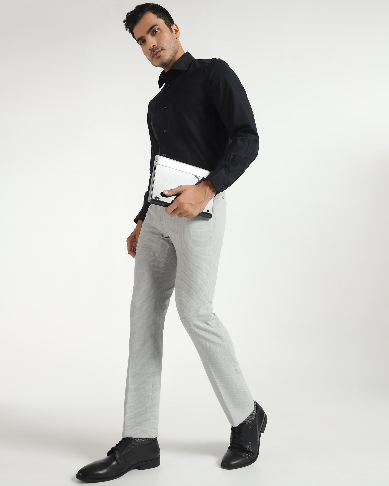 Slim Fit B-91 Formal Olive Textured Trouser - Tom