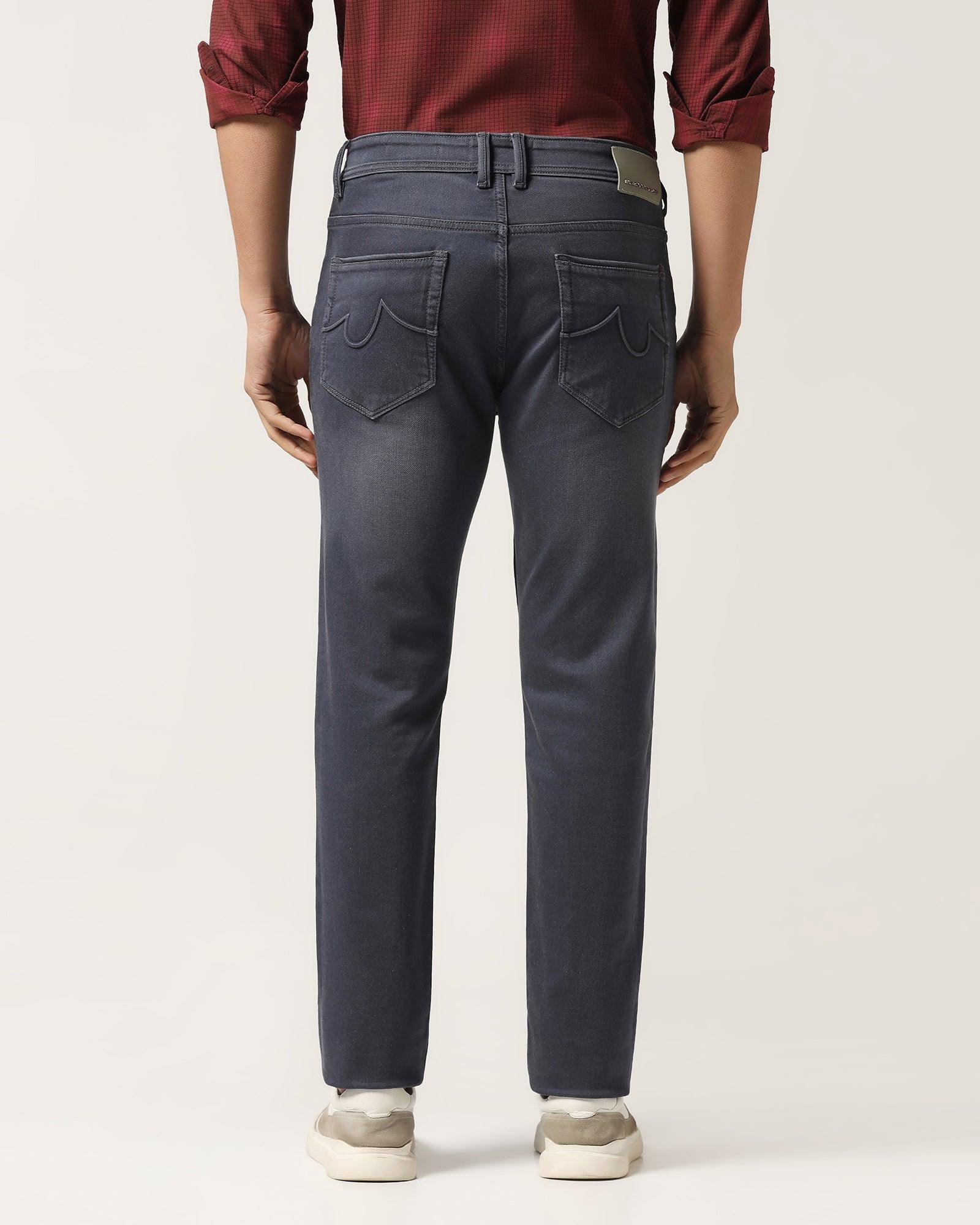 Slim Yonk Fit Grey Textured Jeans - Pat - Blackberrys