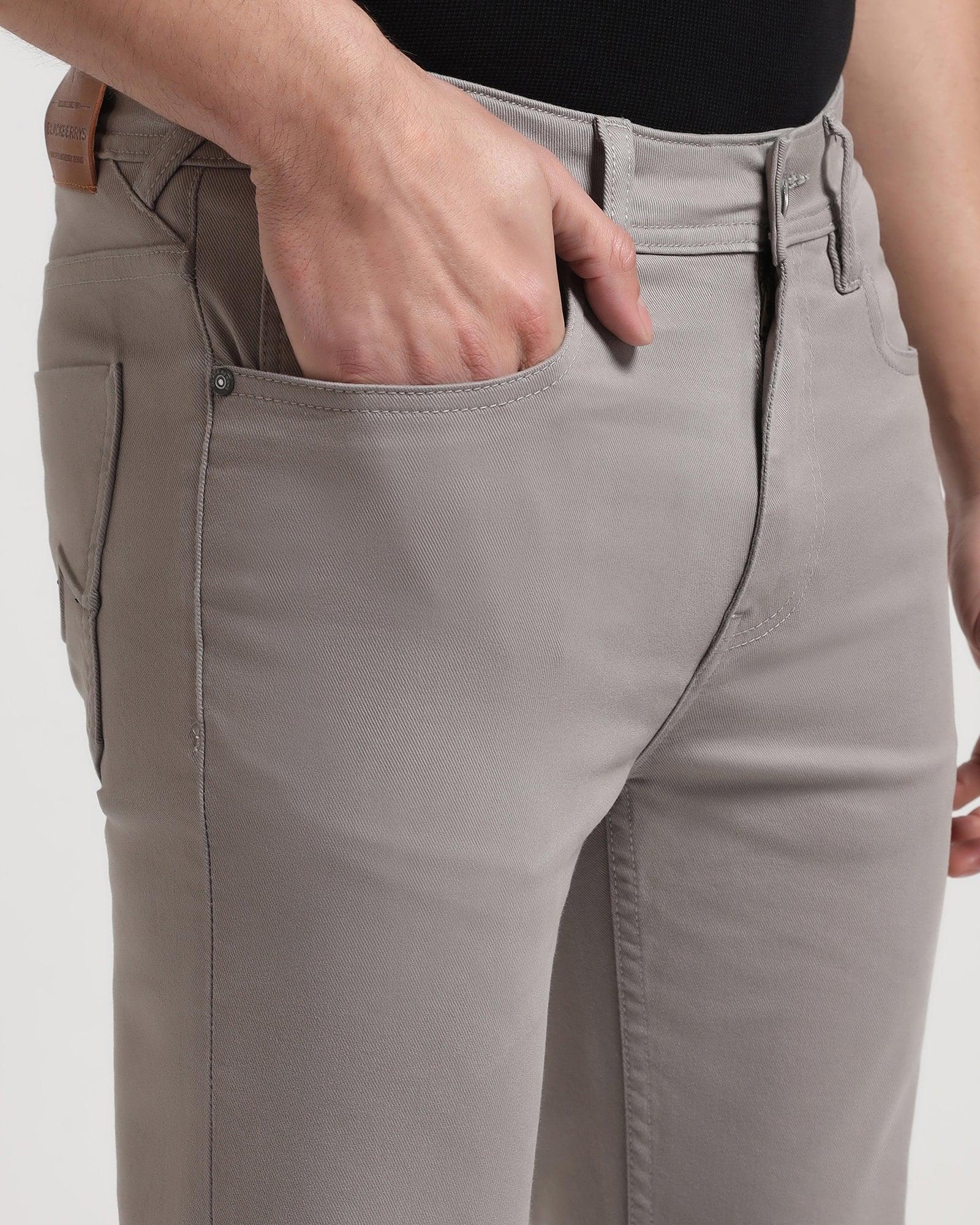 Slim Yonk Fit Grey Textured Jeans - Rene - Blackberrys