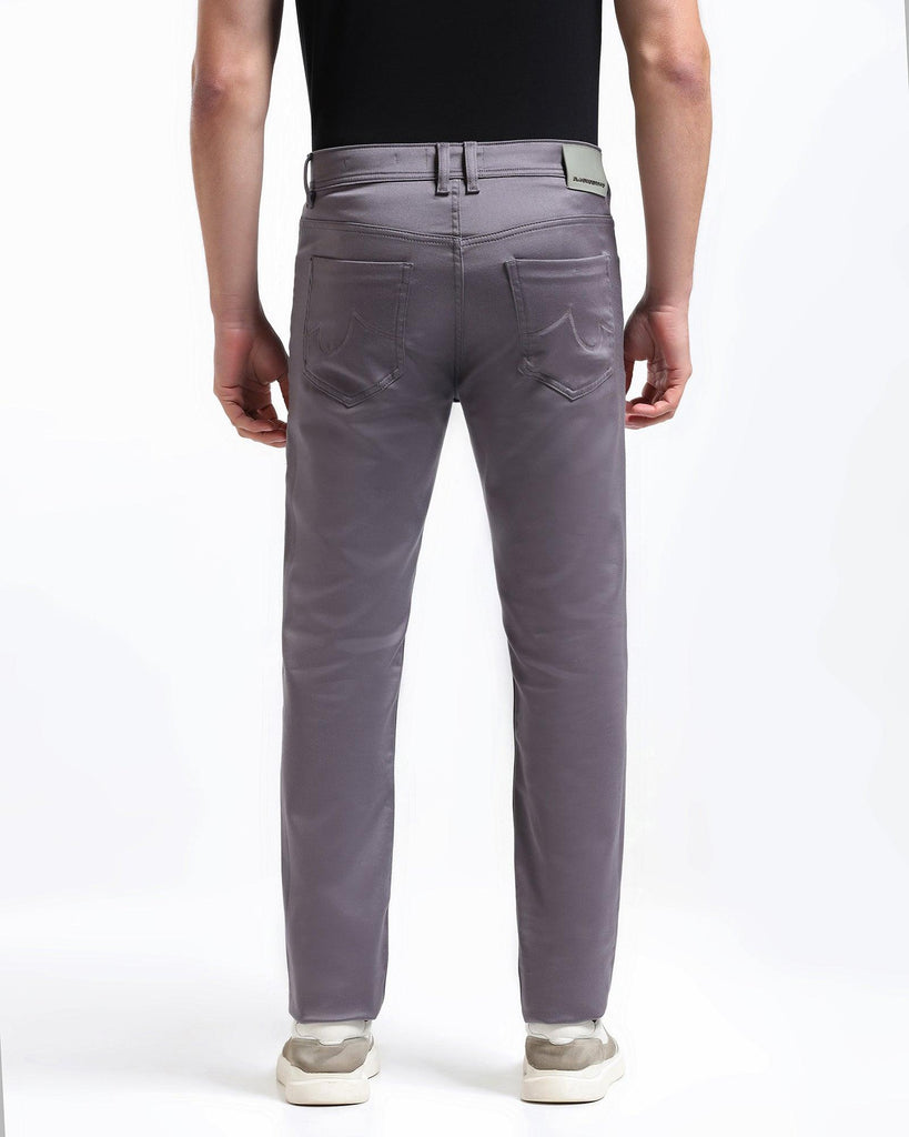 Slim Yonk Fit Light Grey Textured Jeans - Abto