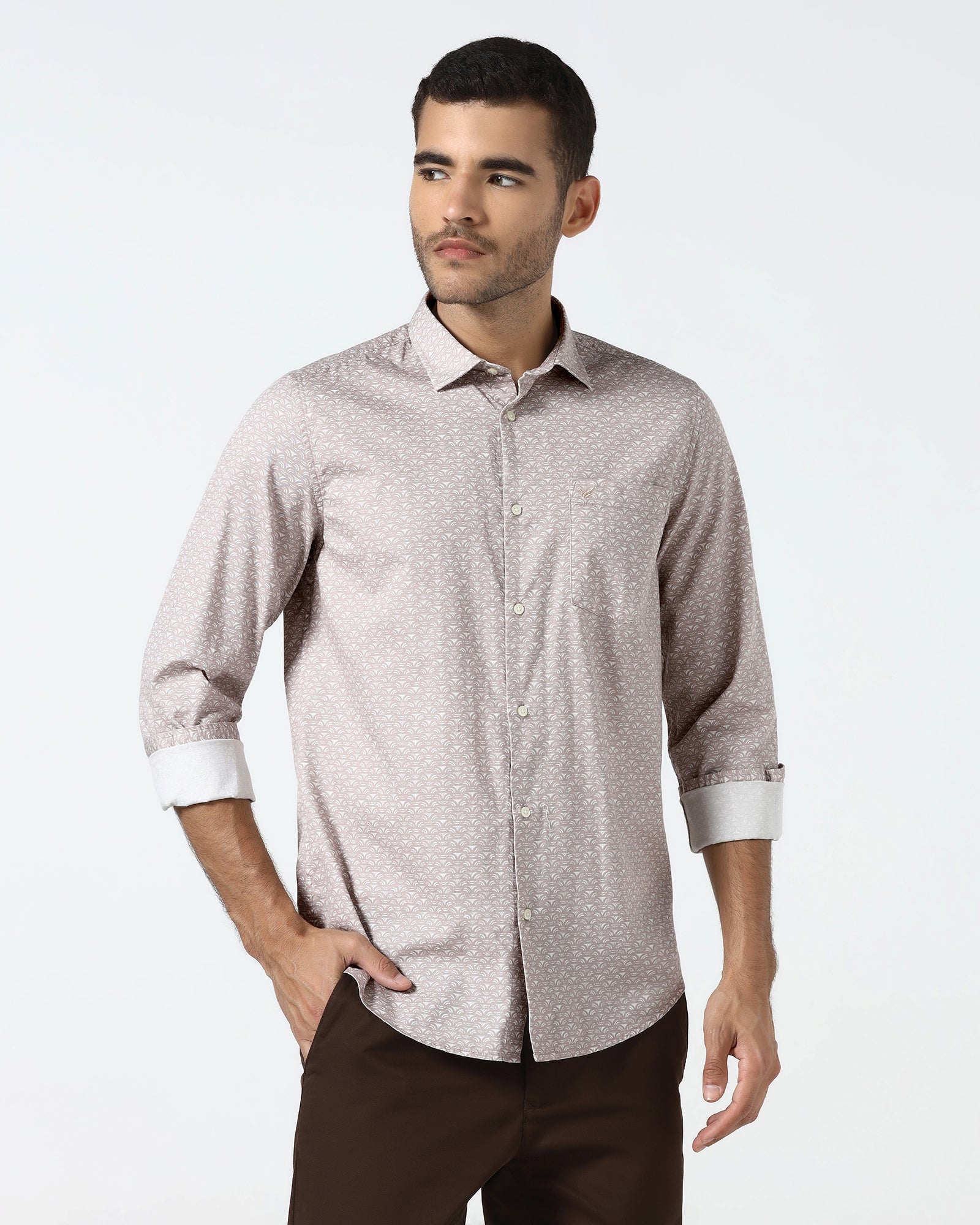 Smoky Pink Printed Shirt - Marcel