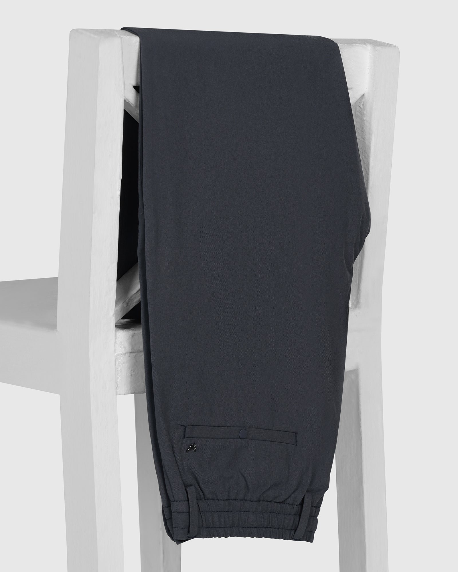 Sneaker Fit Casual Charcoal Solid Khakis - Ario