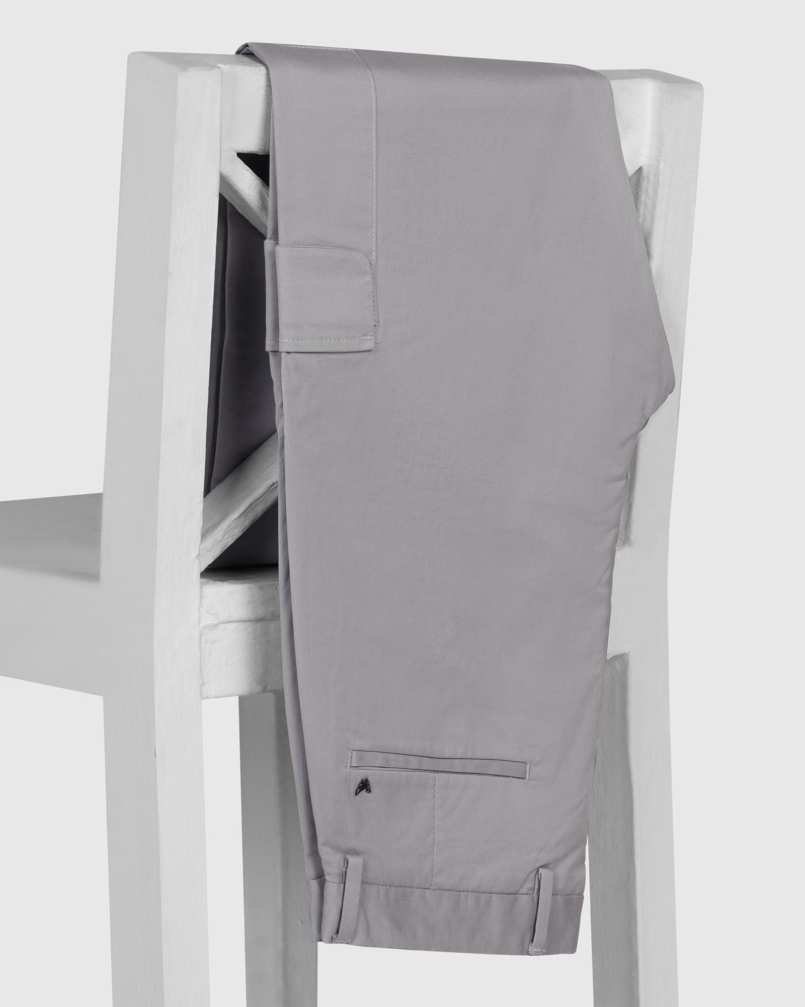 Sneaker Fit Casual Grey Solid Khakis - Lite