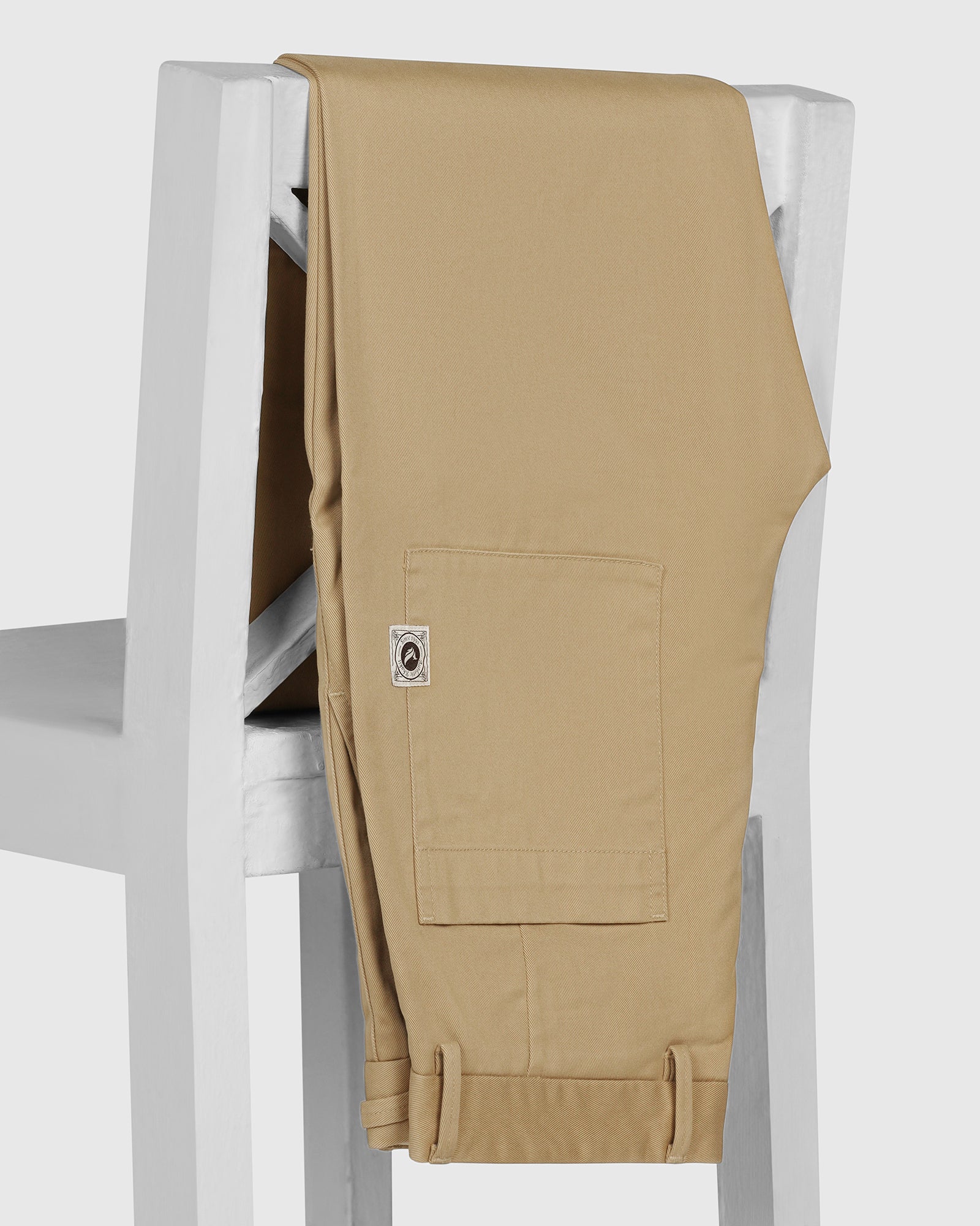 Sneaker Fit Casual Khaki Solid Khakis - Hudson