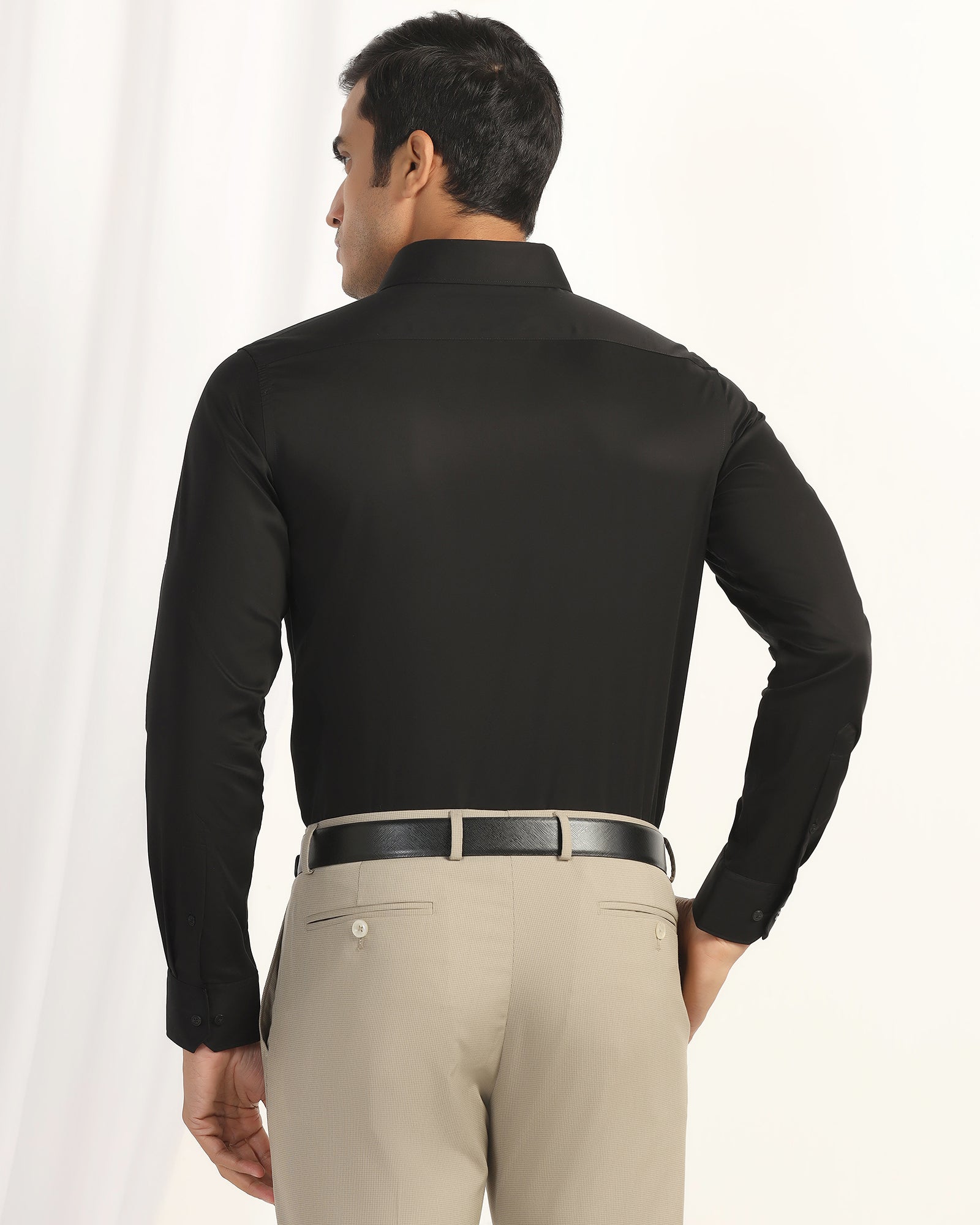 Formal Black Solid Shirt - Dawn