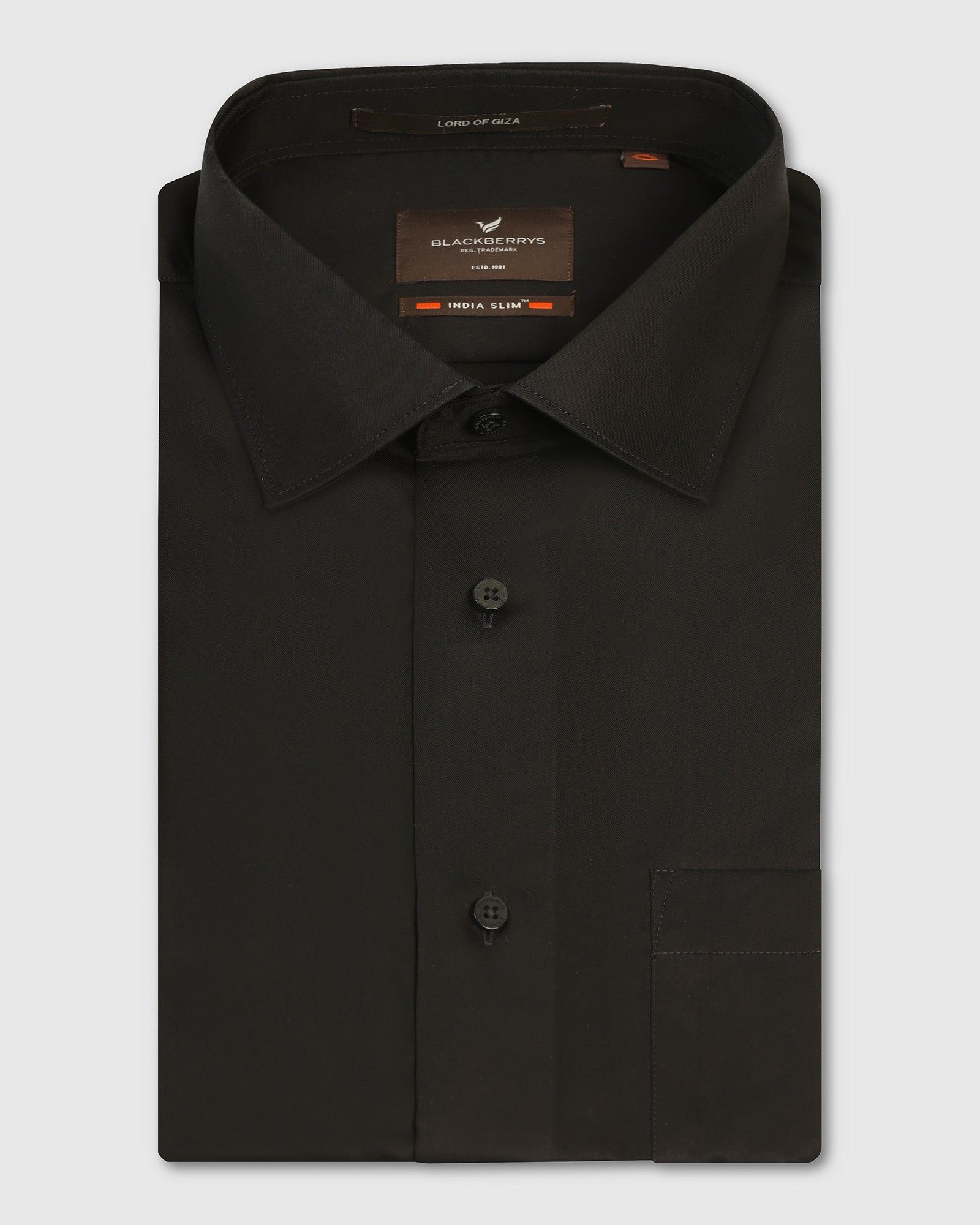 Formal Black Solid Shirt - Dawn