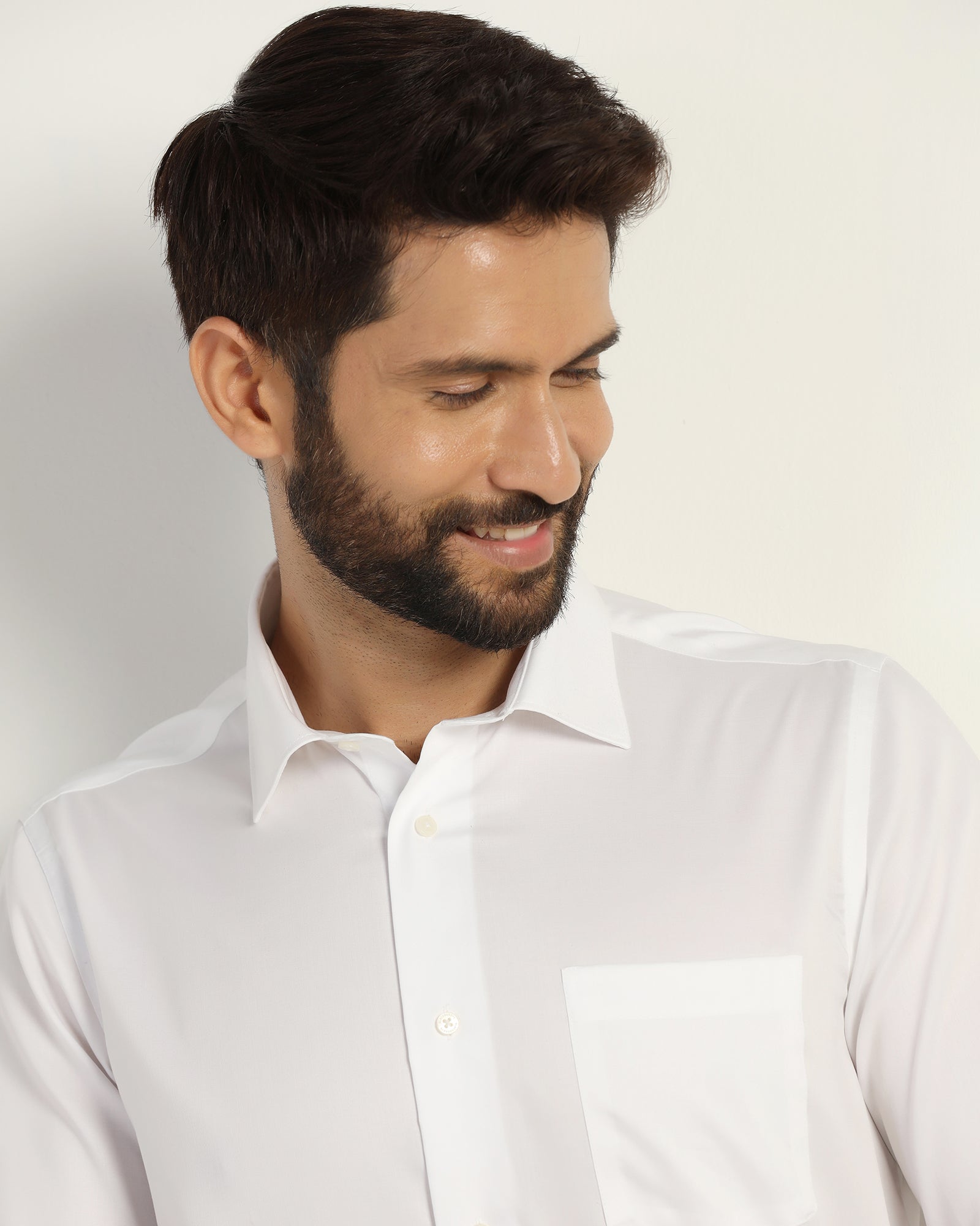 Formal White Solid Shirt - Dawn