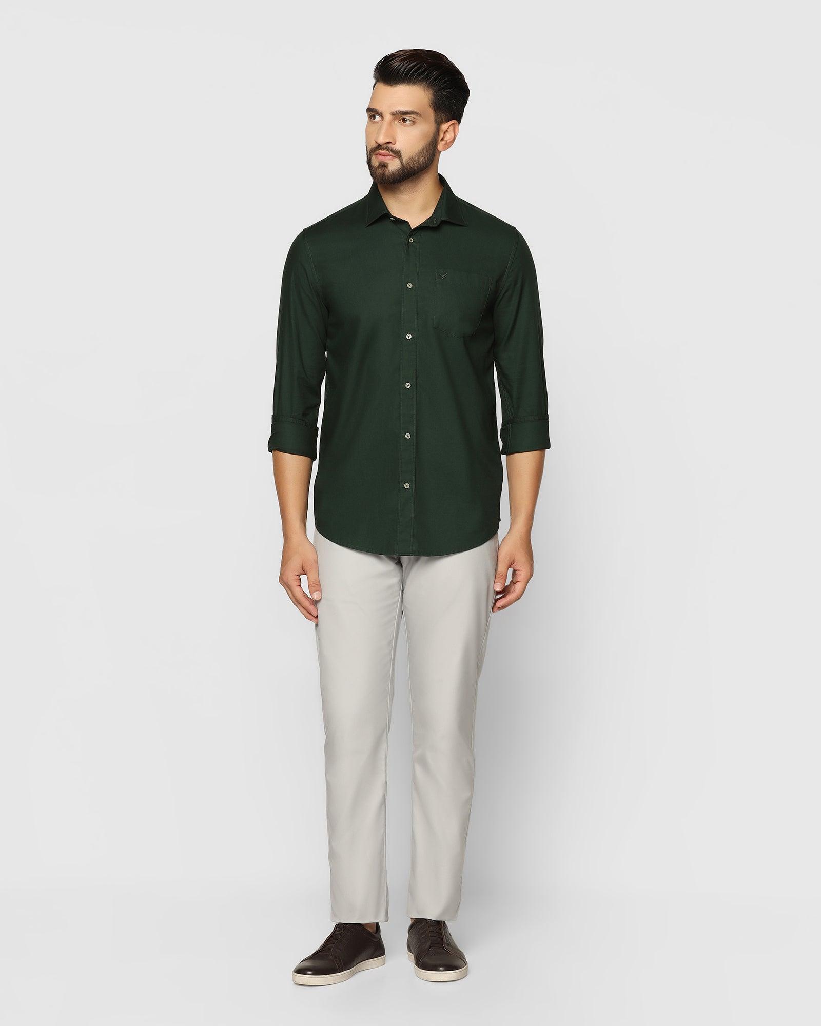 Casual Shirt In Olive (Lure) - Blackberrys