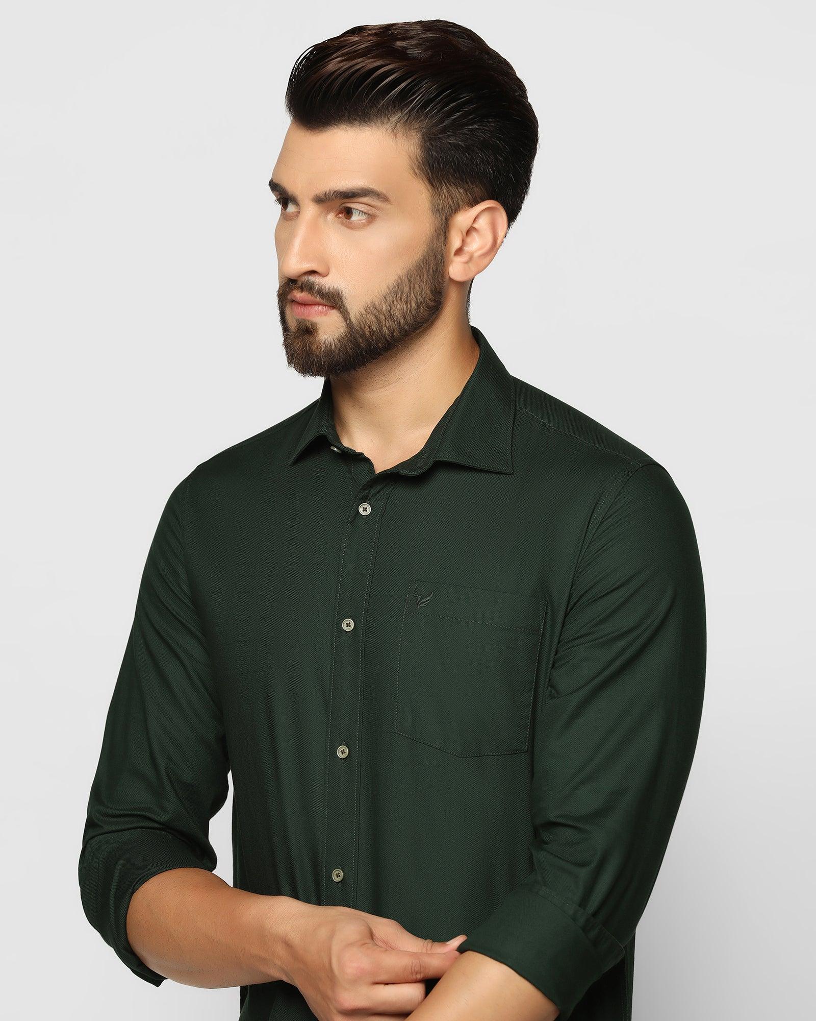 Casual Shirt In Olive (Lure) - Blackberrys