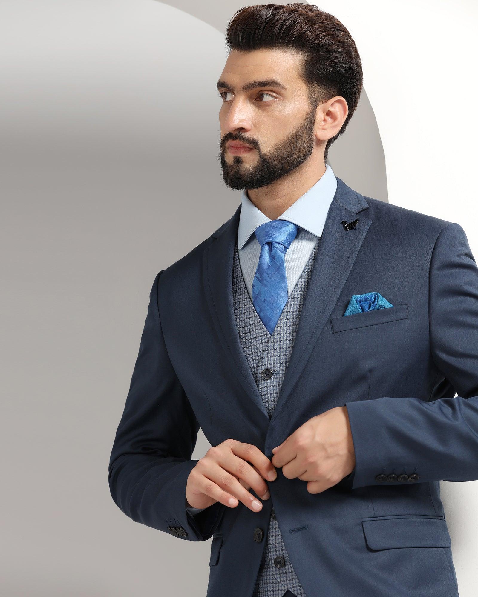 Multitude 6X Teal Solid Formal Suit - Throne - Blackberrys