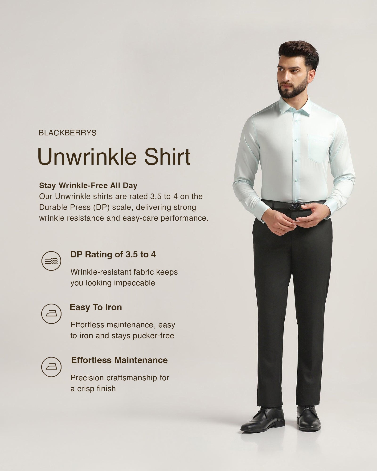 Must Haves Formal Aqua Solid Shirt - Sailor