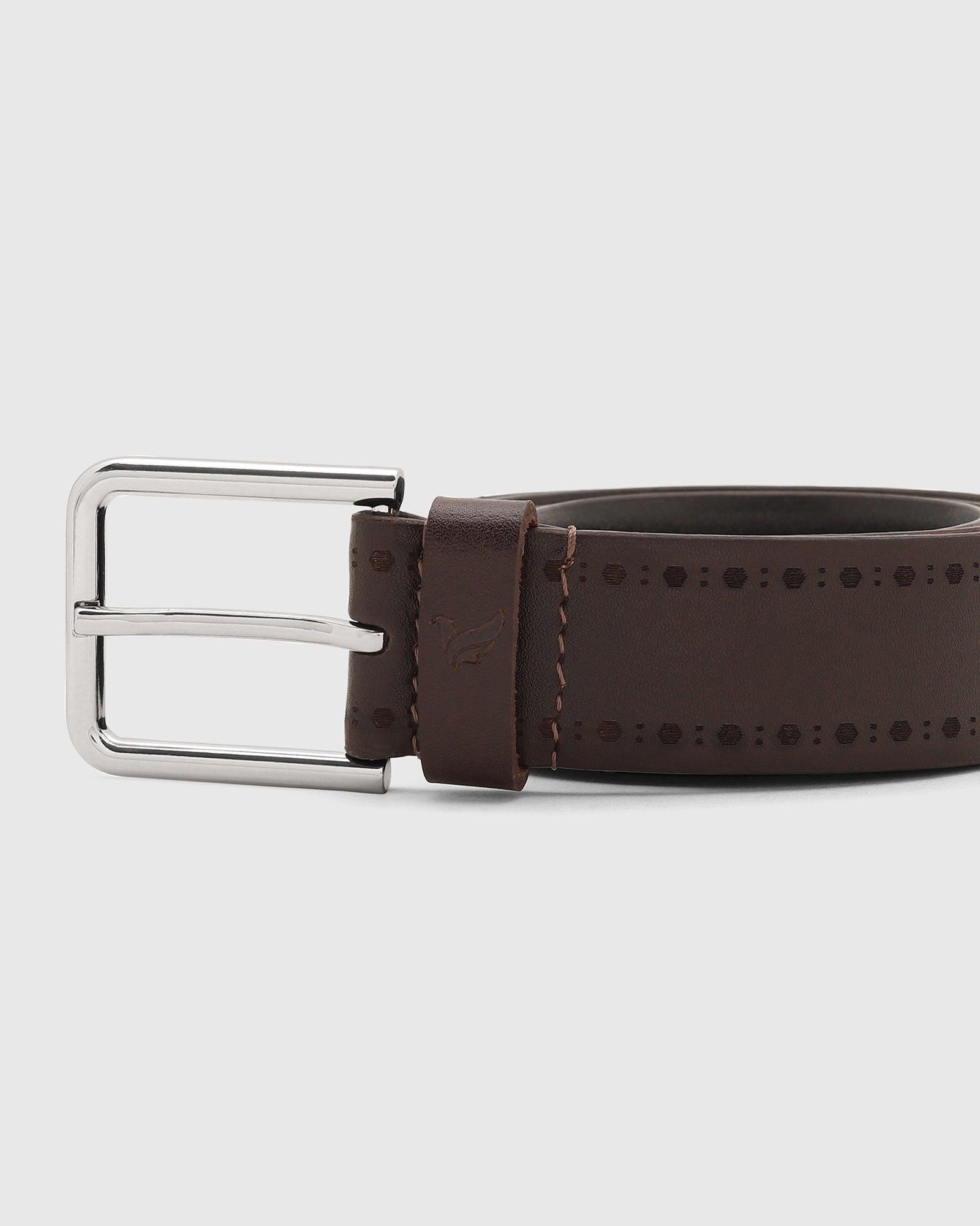 Leather Belt In Burgandy (Steven) - Blackberrys
