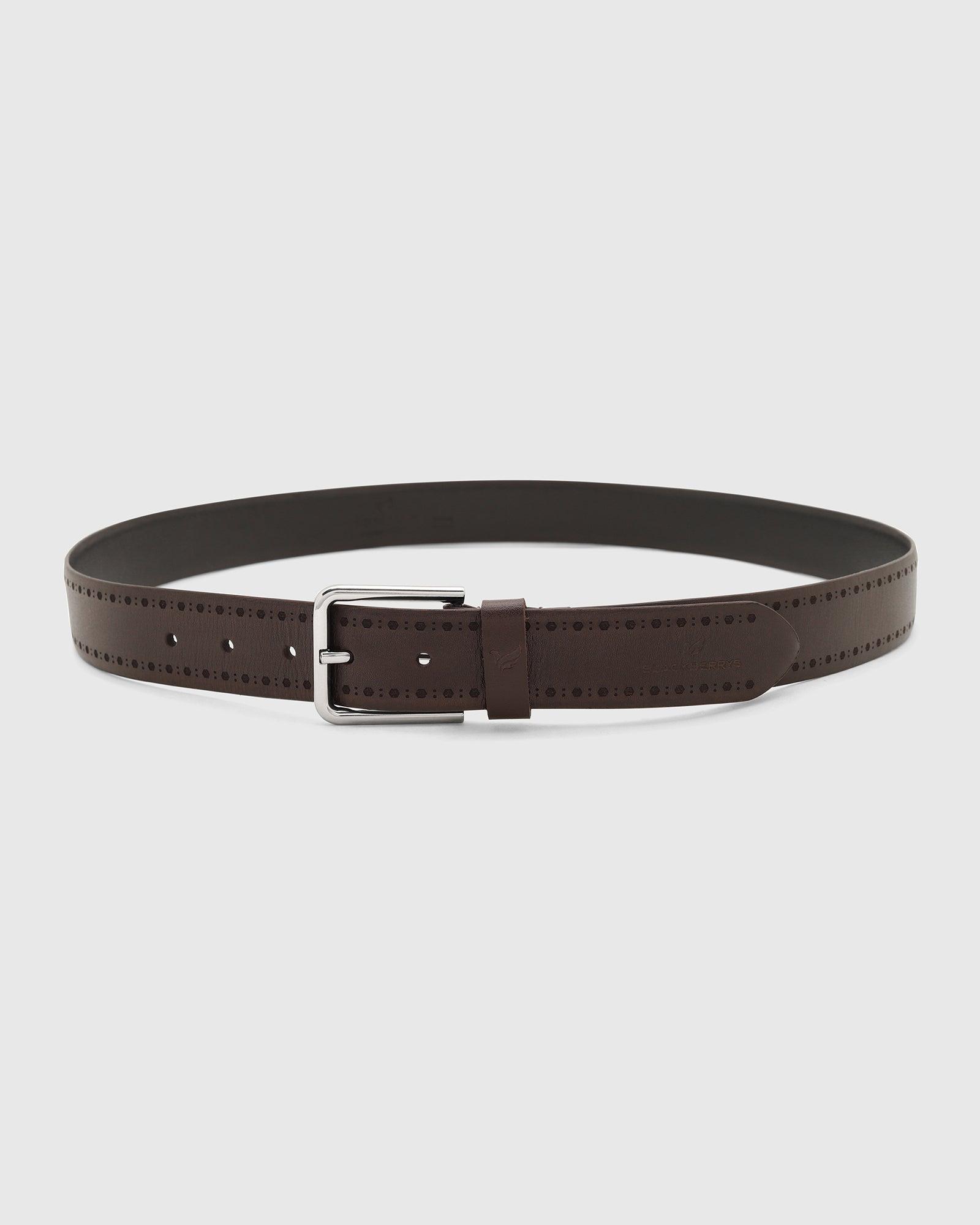 Leather Belt In Burgandy (Steven) - Blackberrys