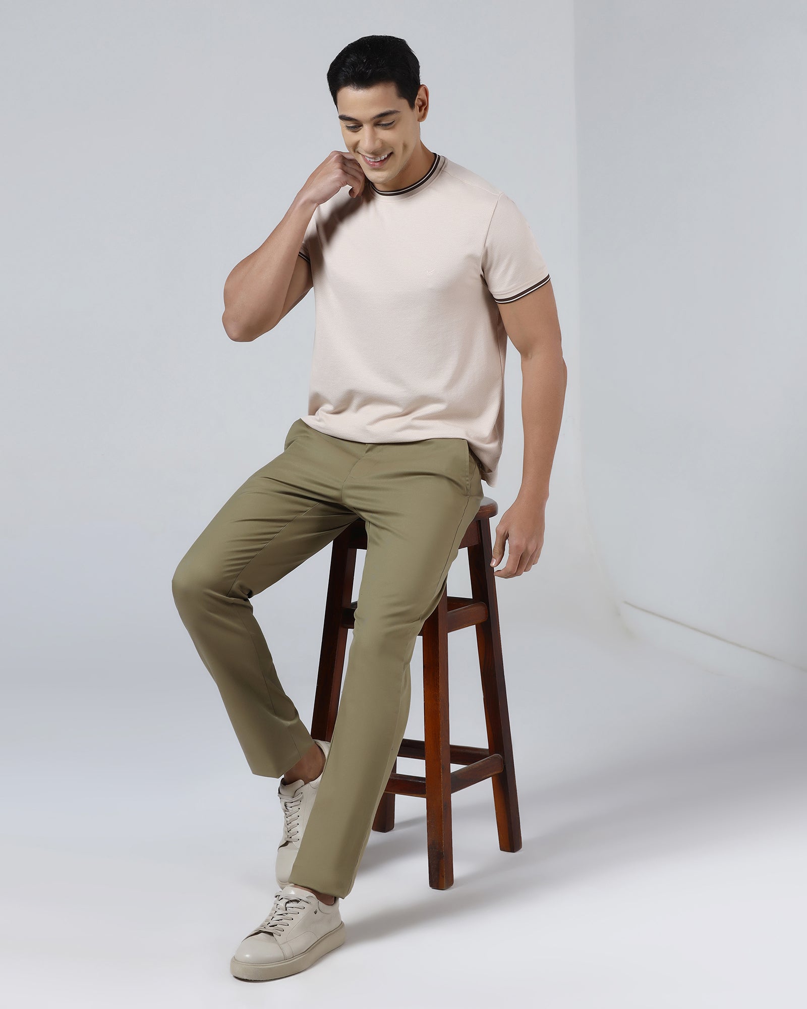 Stone Beige Non Iron Solid Khaki - Maple