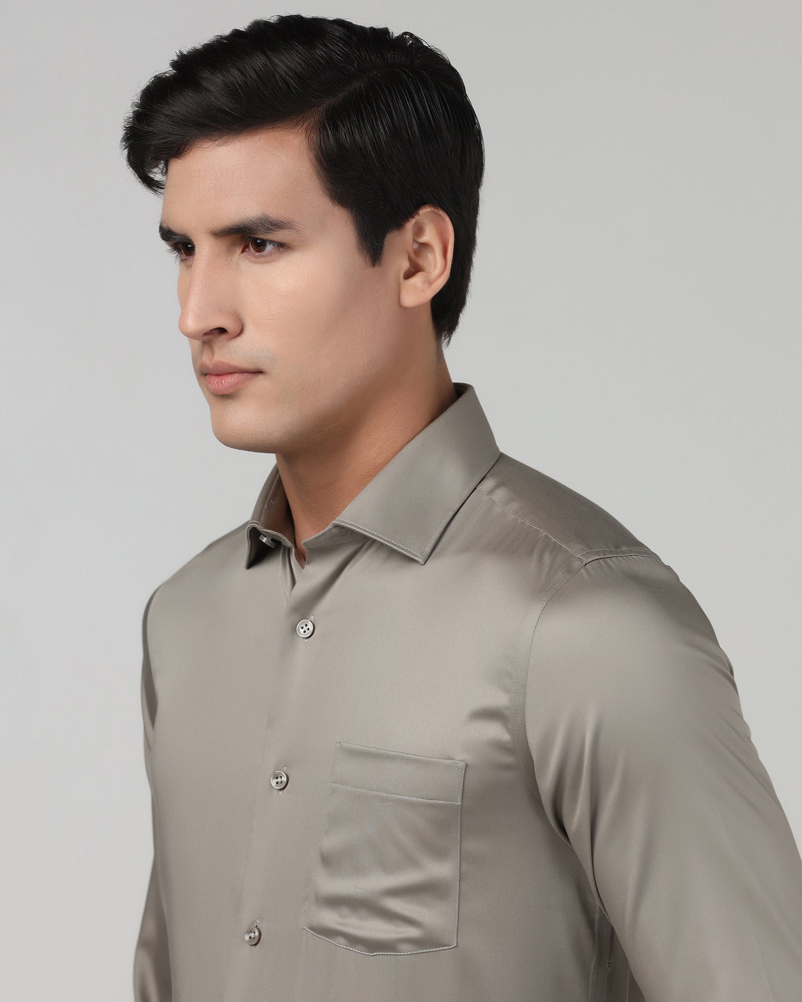 Stone Unwrinkle Solid Shirt - Sylvia