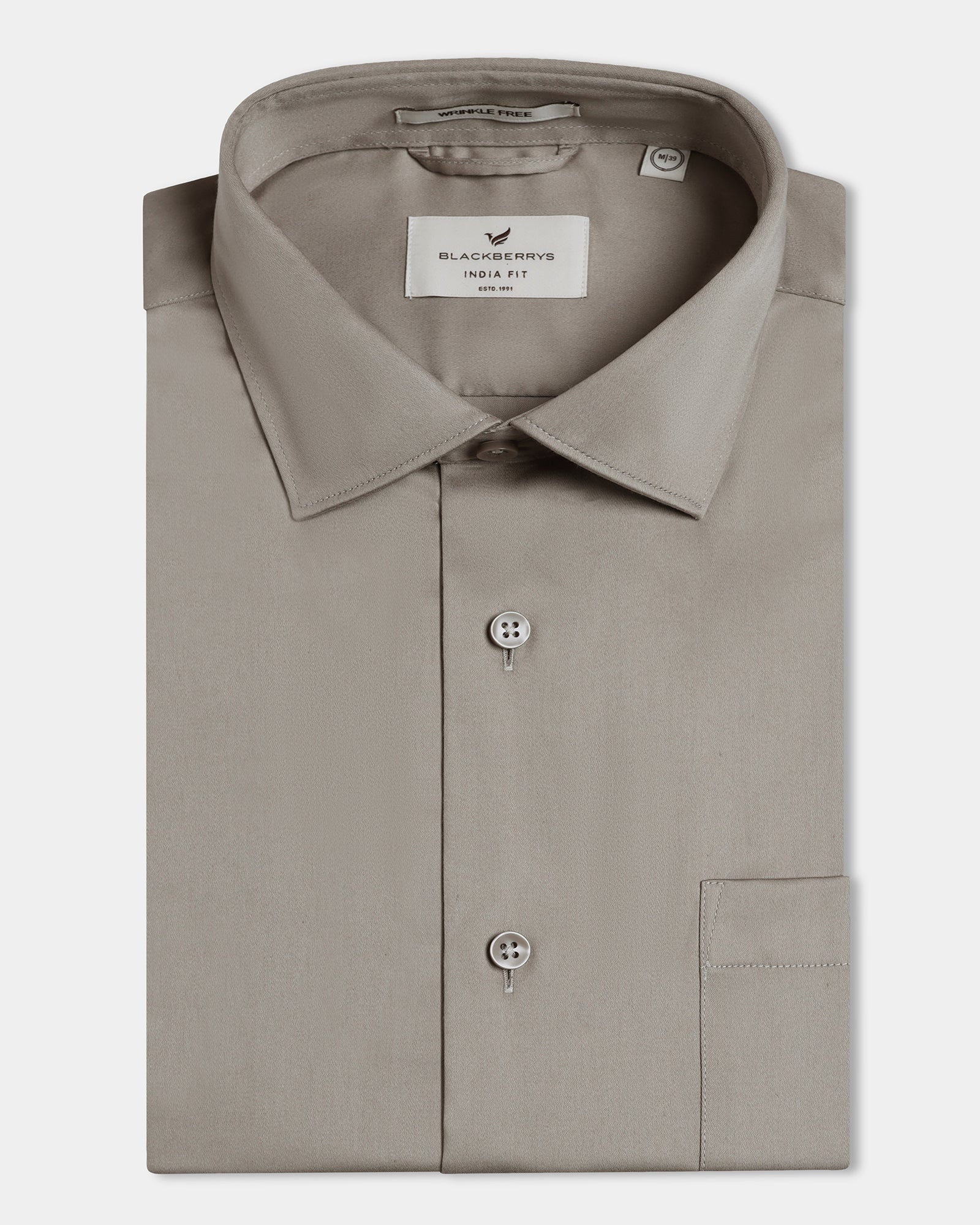Stone Non Iron Solid Shirt - Sylvia