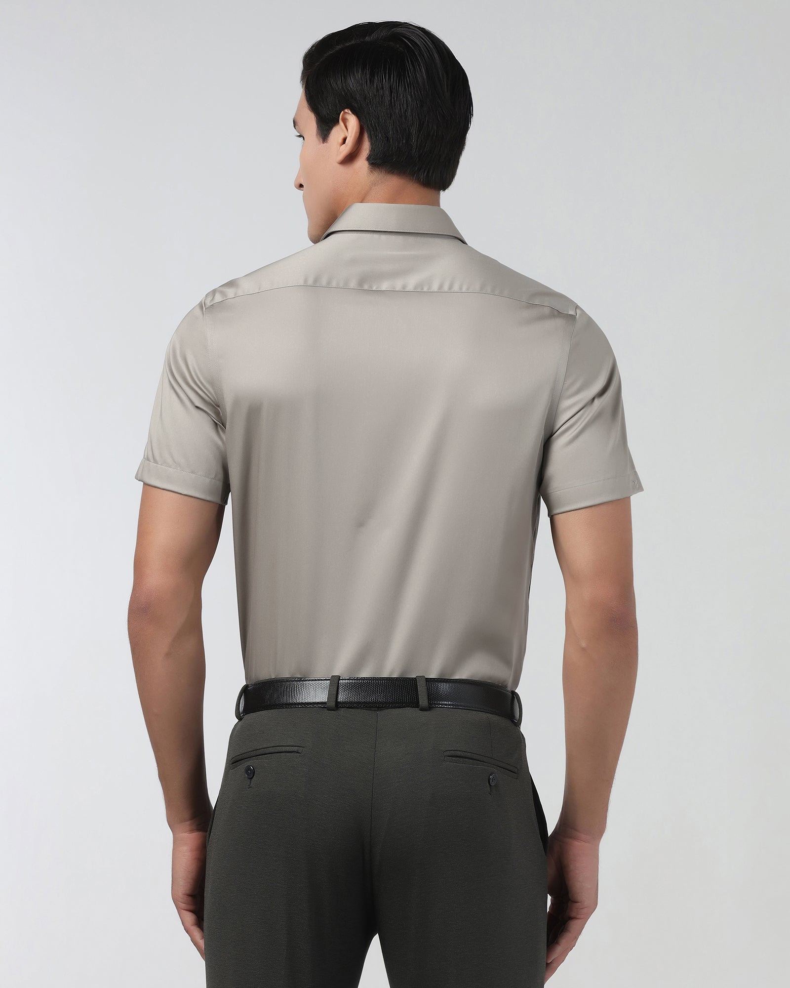 Stone Half Sleeve Non Iron Solid Shirt - Sylvia