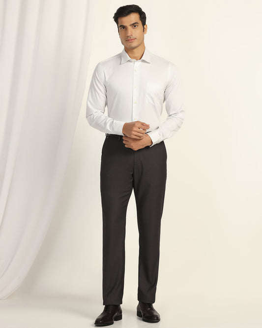 Straight B-90 Formal Charcoal Textured Trouser - Otto