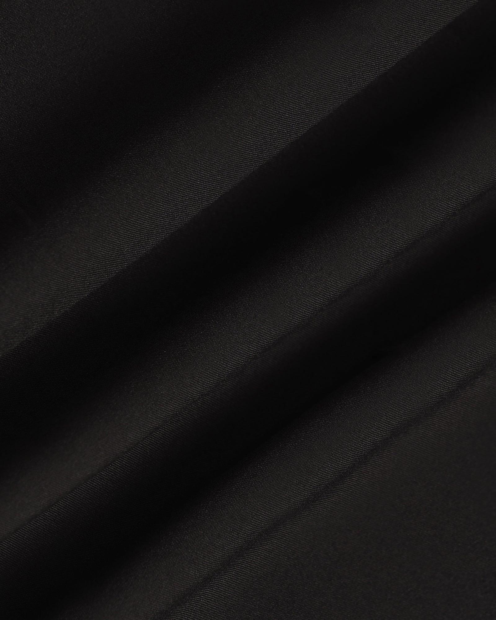 Straight B-90 Formal Black Solid Trouser - Black