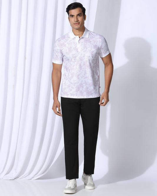 Straight B-90 Casual Black Solid Khakis - Martin