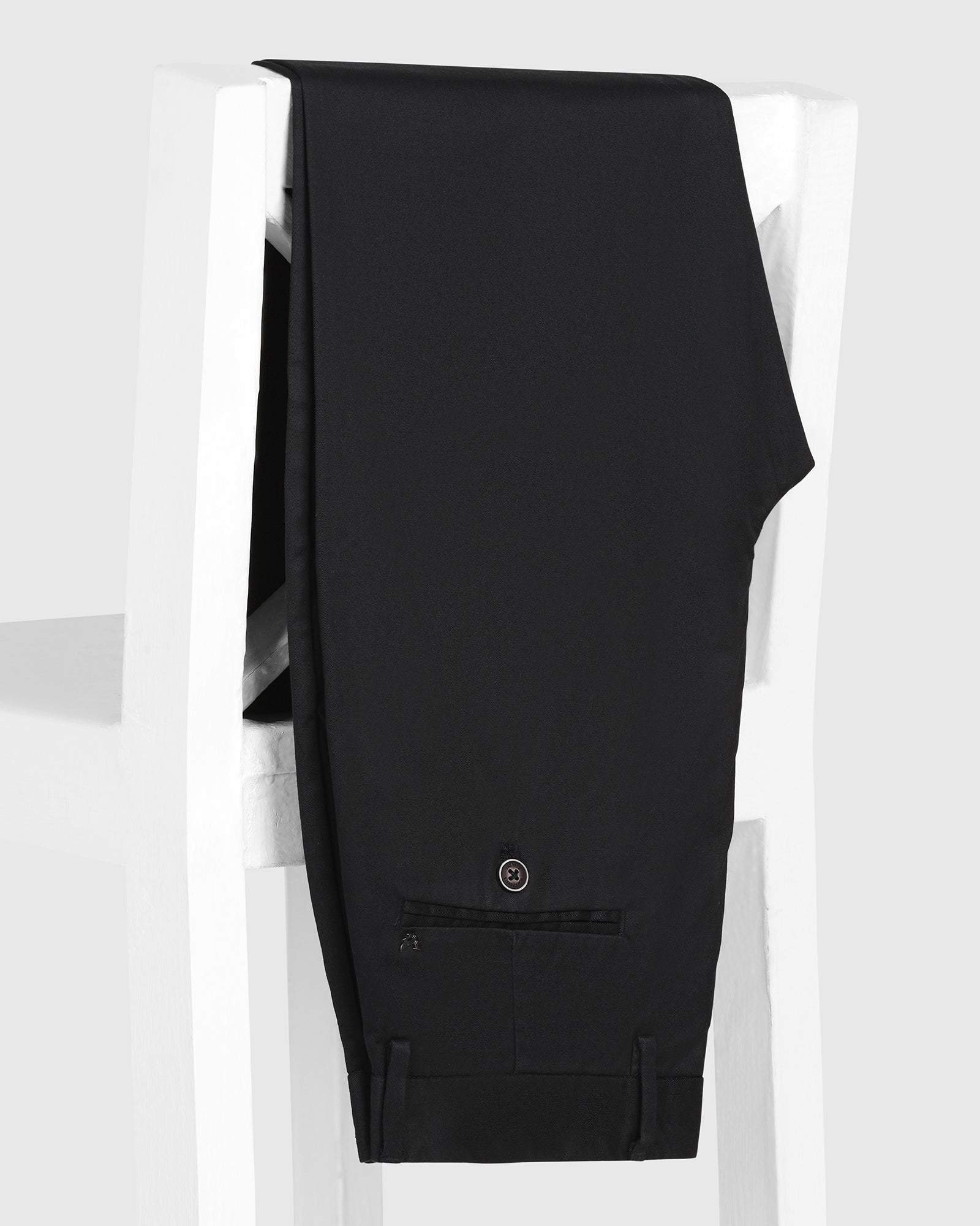 Straight B-90 Casual Black Solid Khakis - Martin