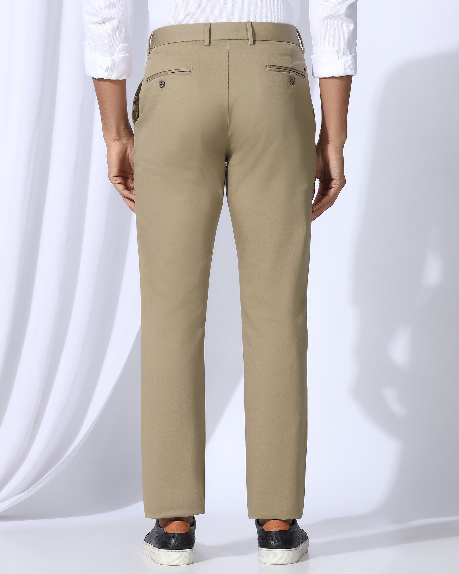Straight B-90 Casual Khaki Solid Khakis - Martin