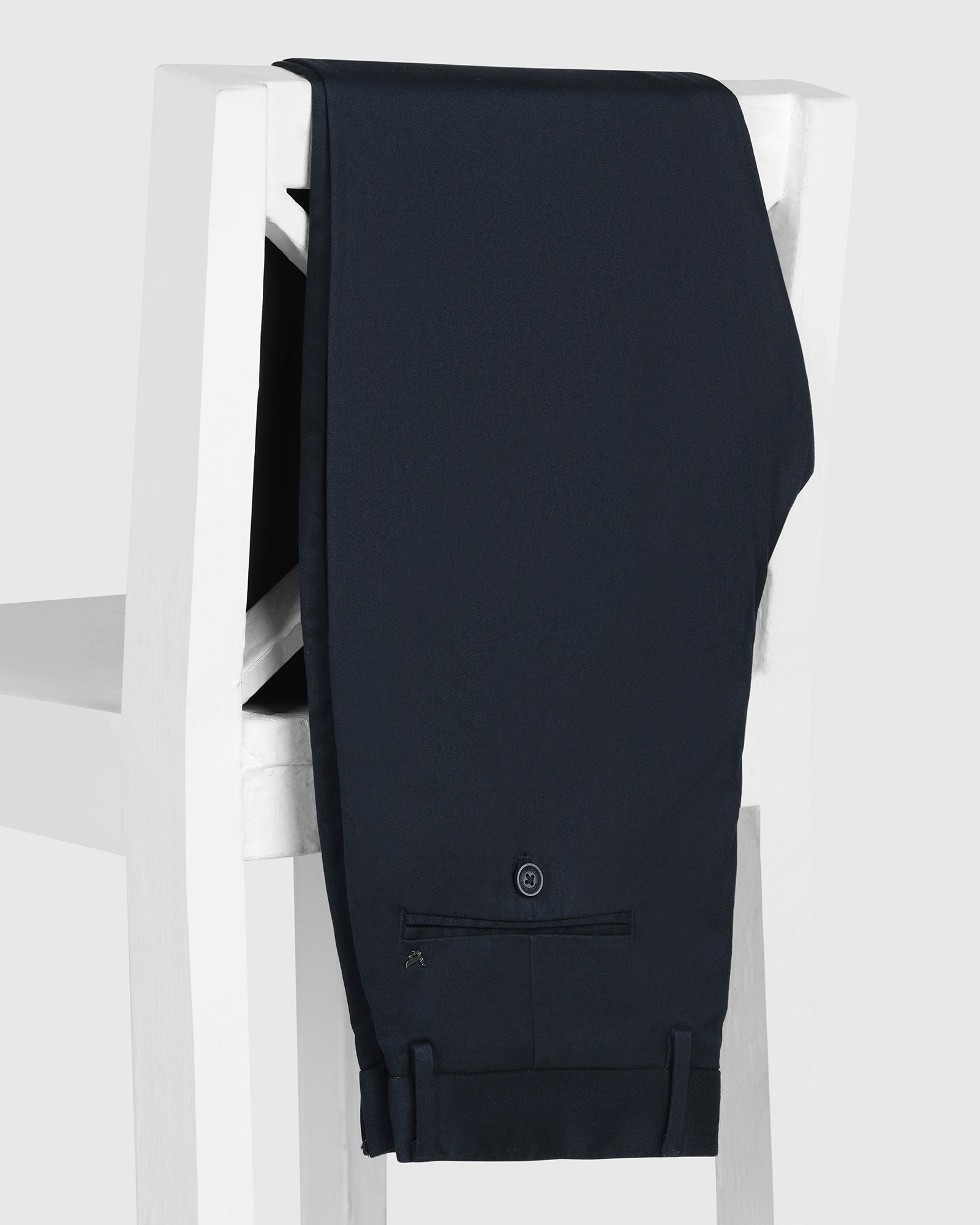 Straight B-90 Casual Navy Solid Khakis - Martin