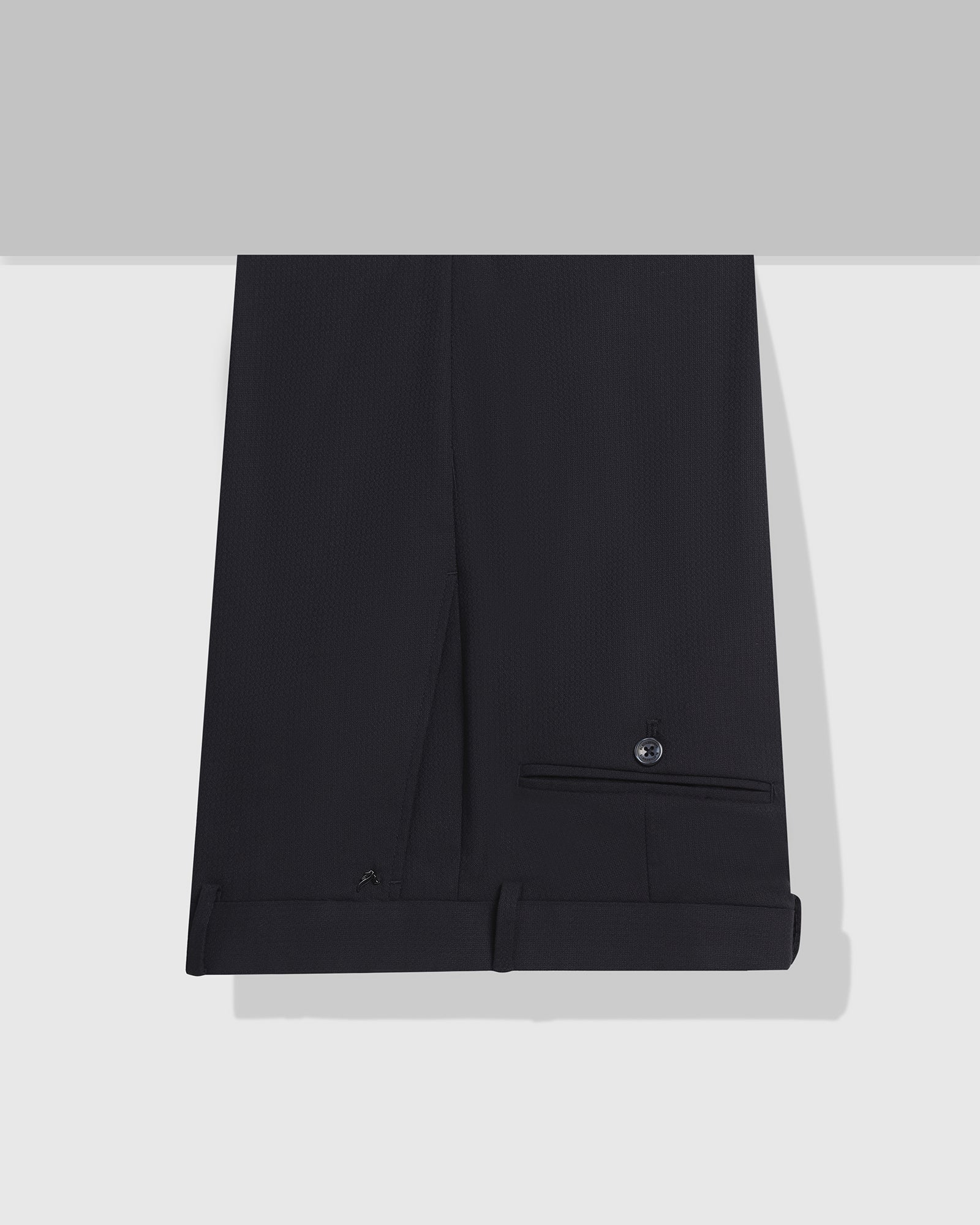 Straight B-90 Formal Navy Textured Trouser - Saint