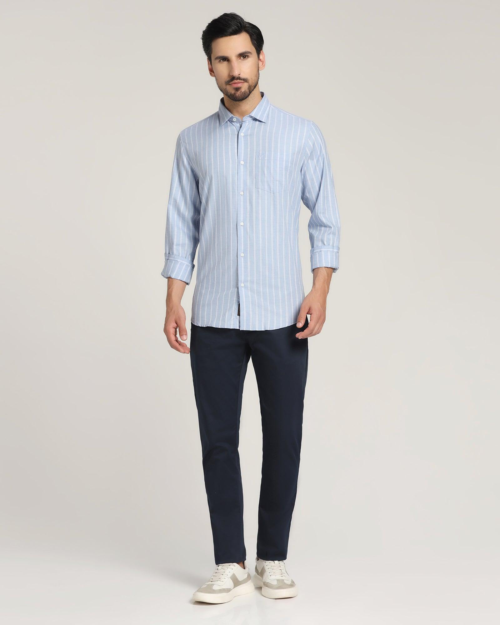 Casual Blue Striped Shirt - Erin - Blackberrys