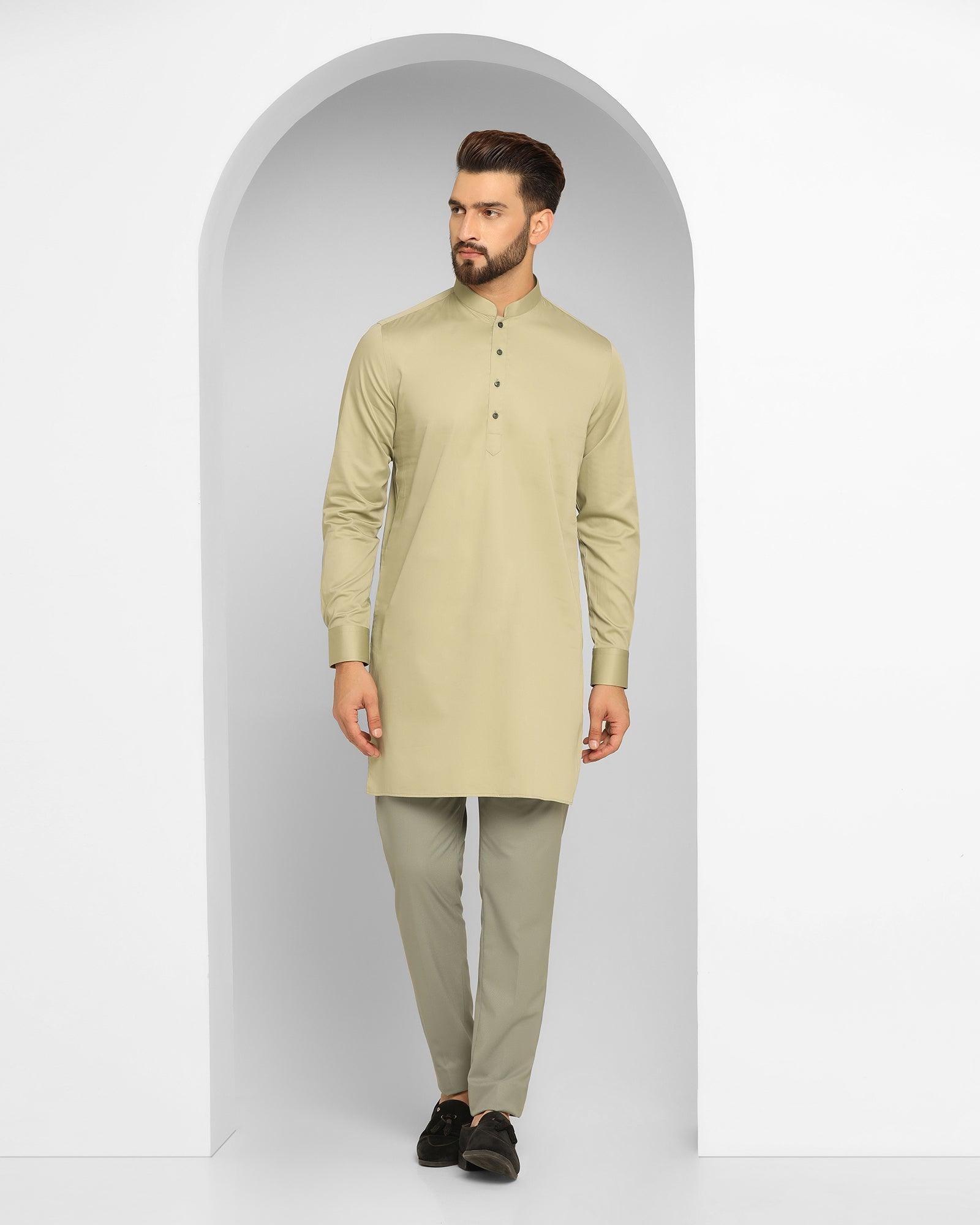 Ethnic 3 Pcs Suit In Dark Green (Enola) - Blackberrys