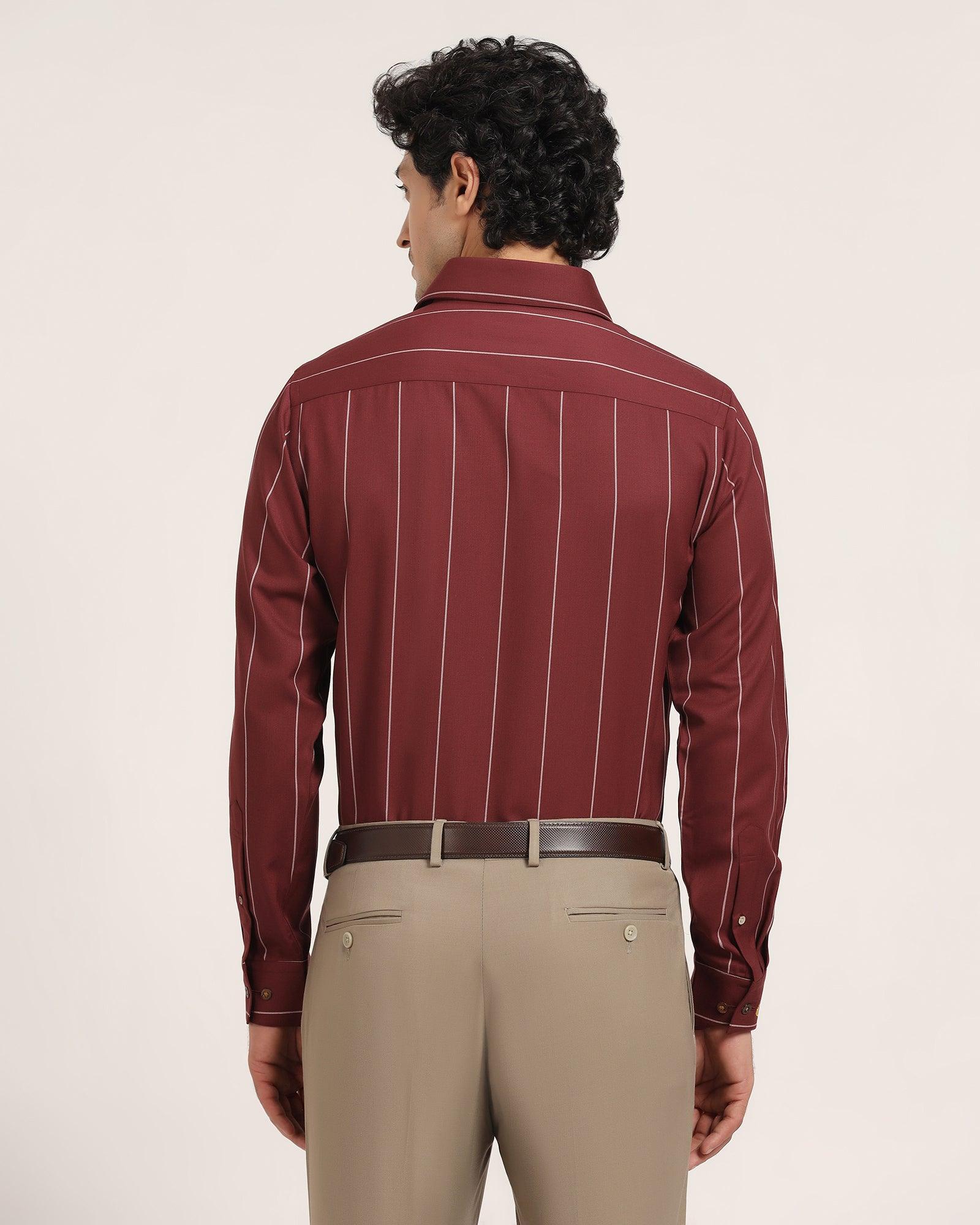 Luxe Formal Red Striped Shirt - Oswald - Blackberrys