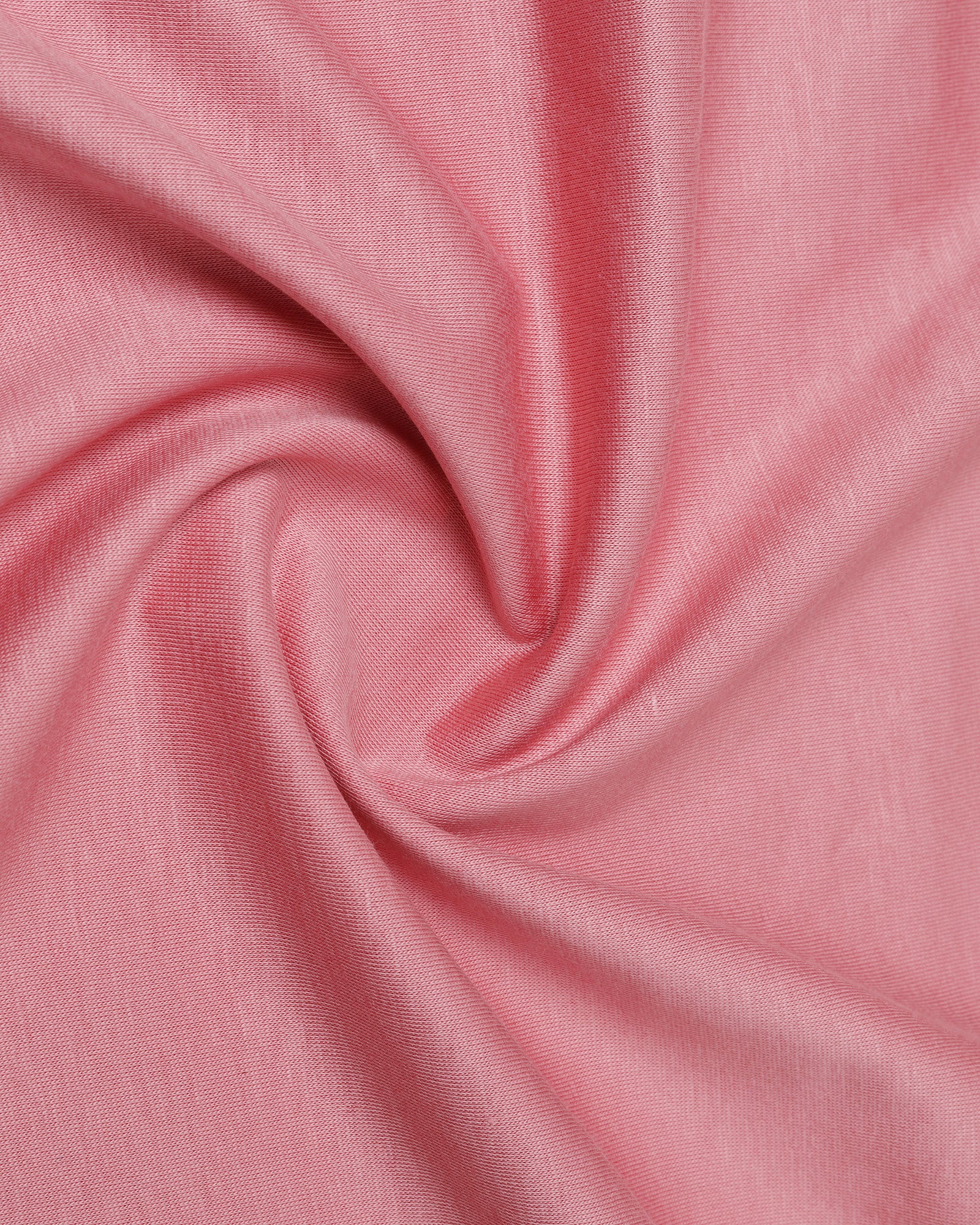 Summer Pink Crew Neck Solid T-Shirt - Peralta